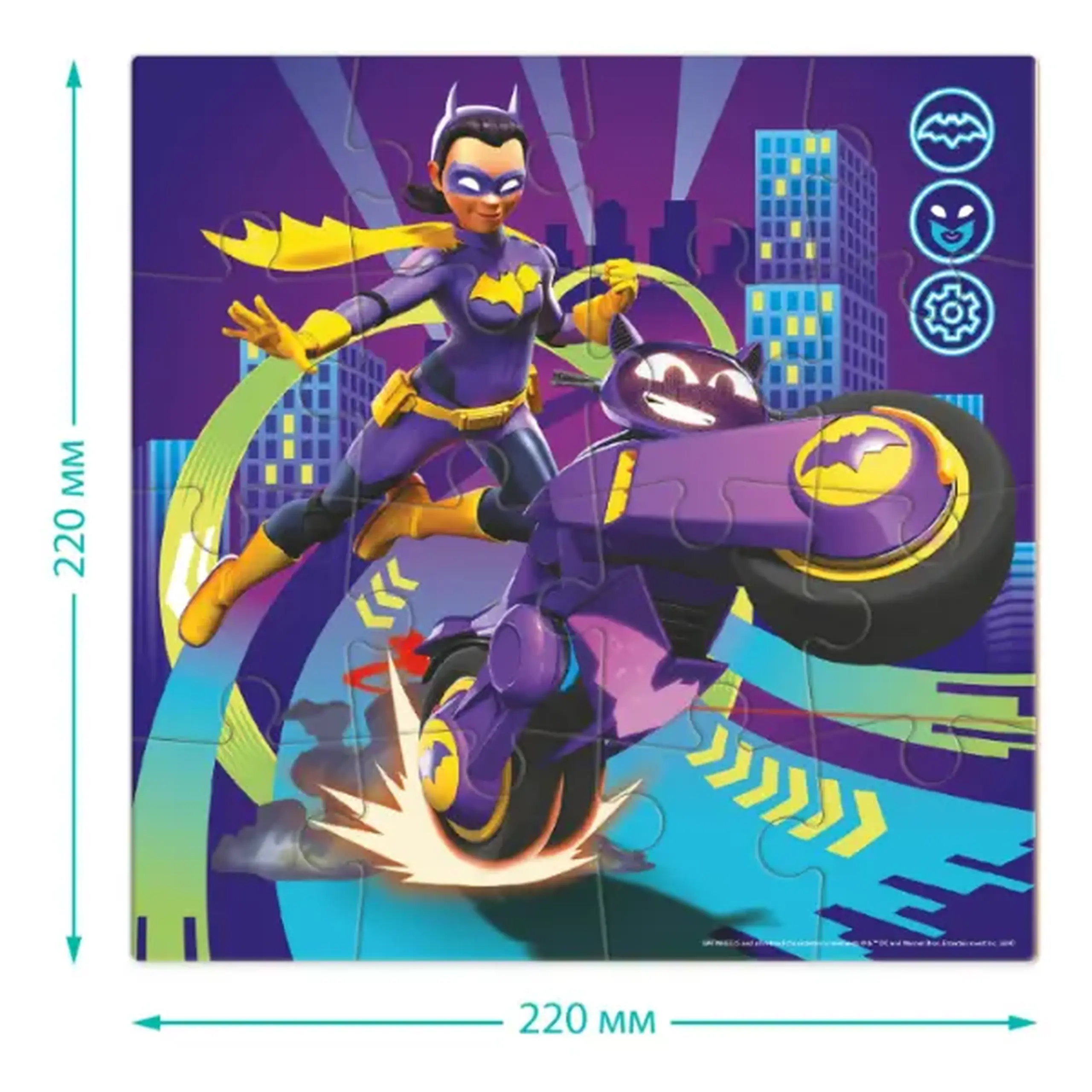 Puzzle "Batwheels: Motocicleta Batgirl Bibi", seria Progressive, 16 el.