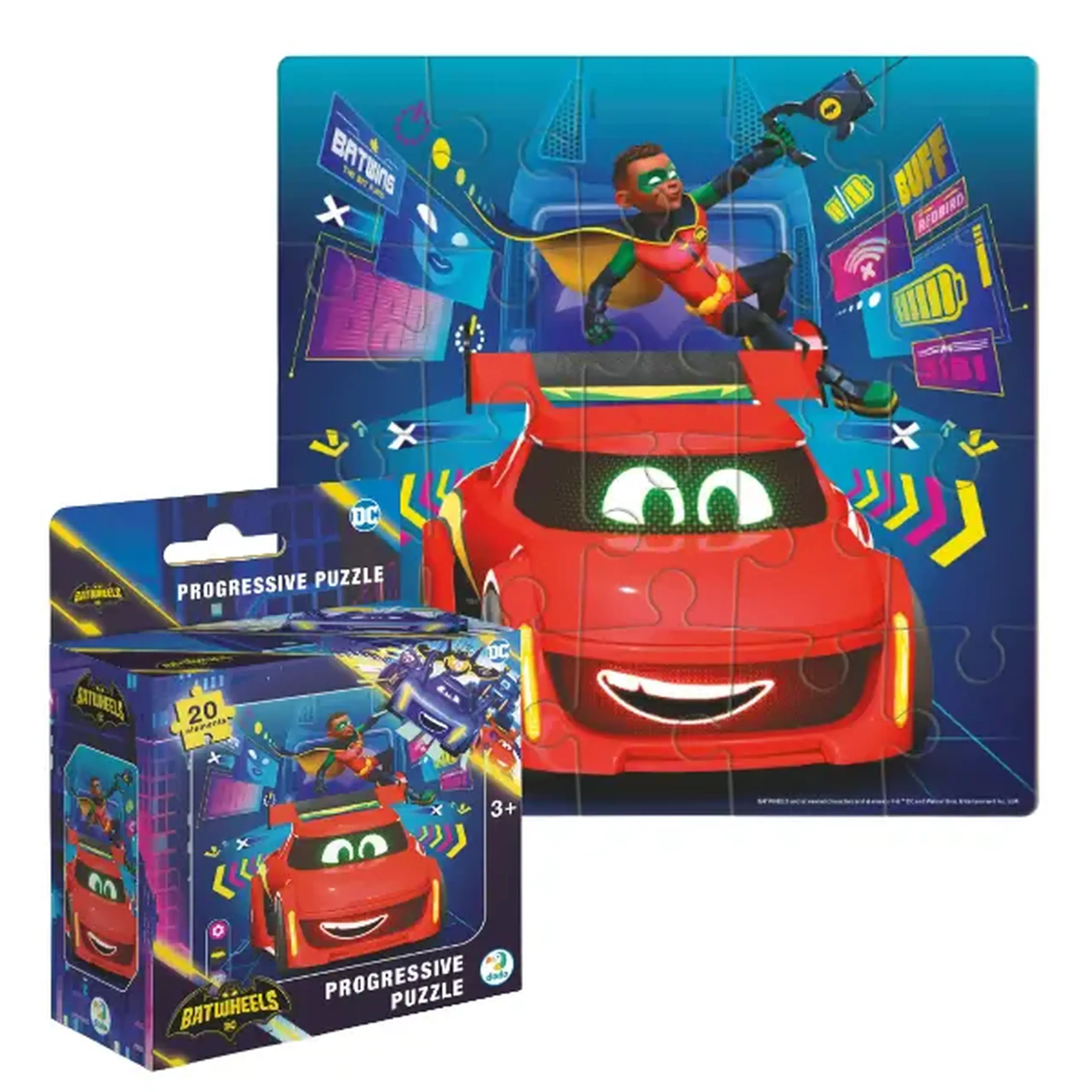 Puzzle "Batwheels: Pasărea Roșie Red", seria Progressive, 20 el.