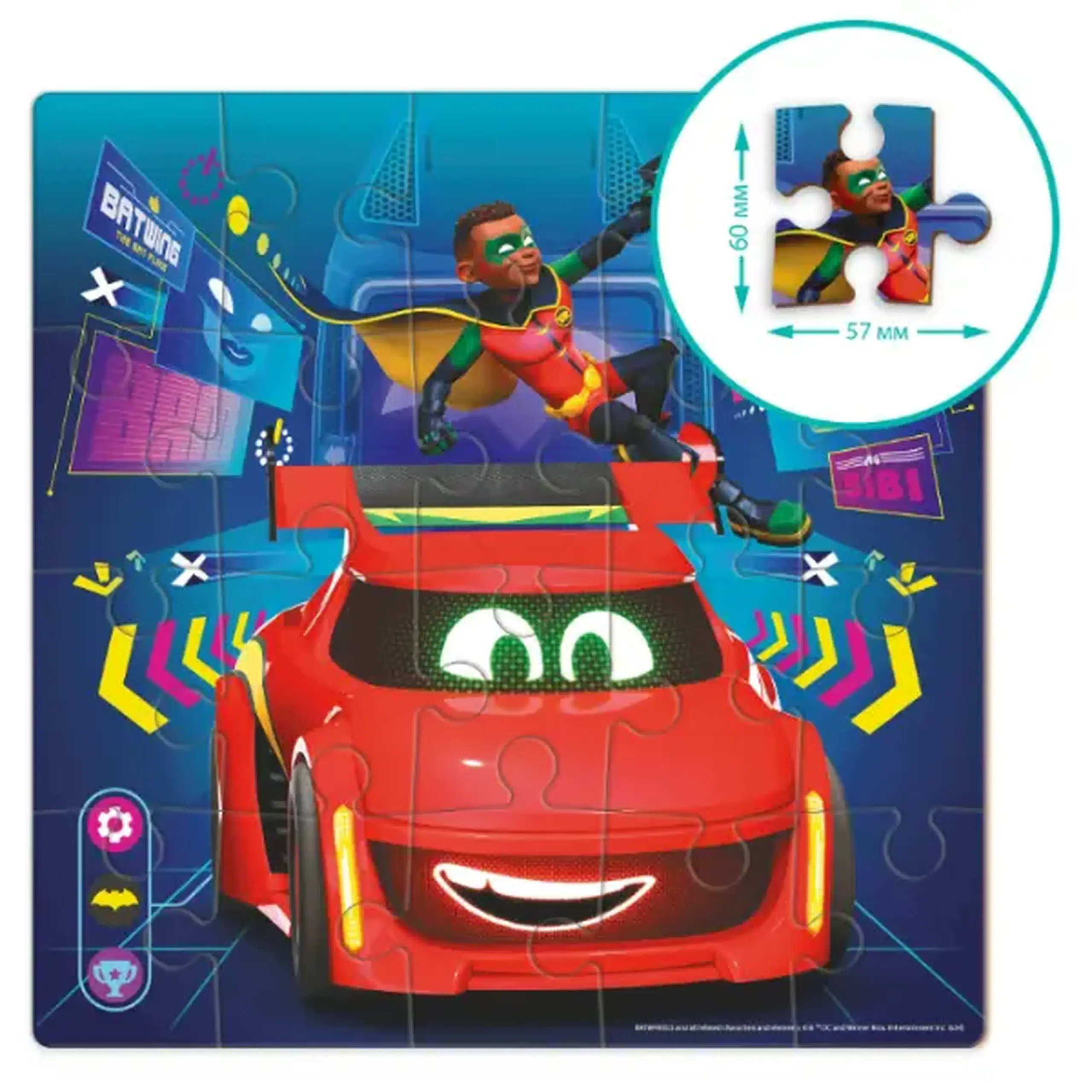Puzzle "Batwheels: Pasărea Roșie Red", seria Progressive, 20 el.