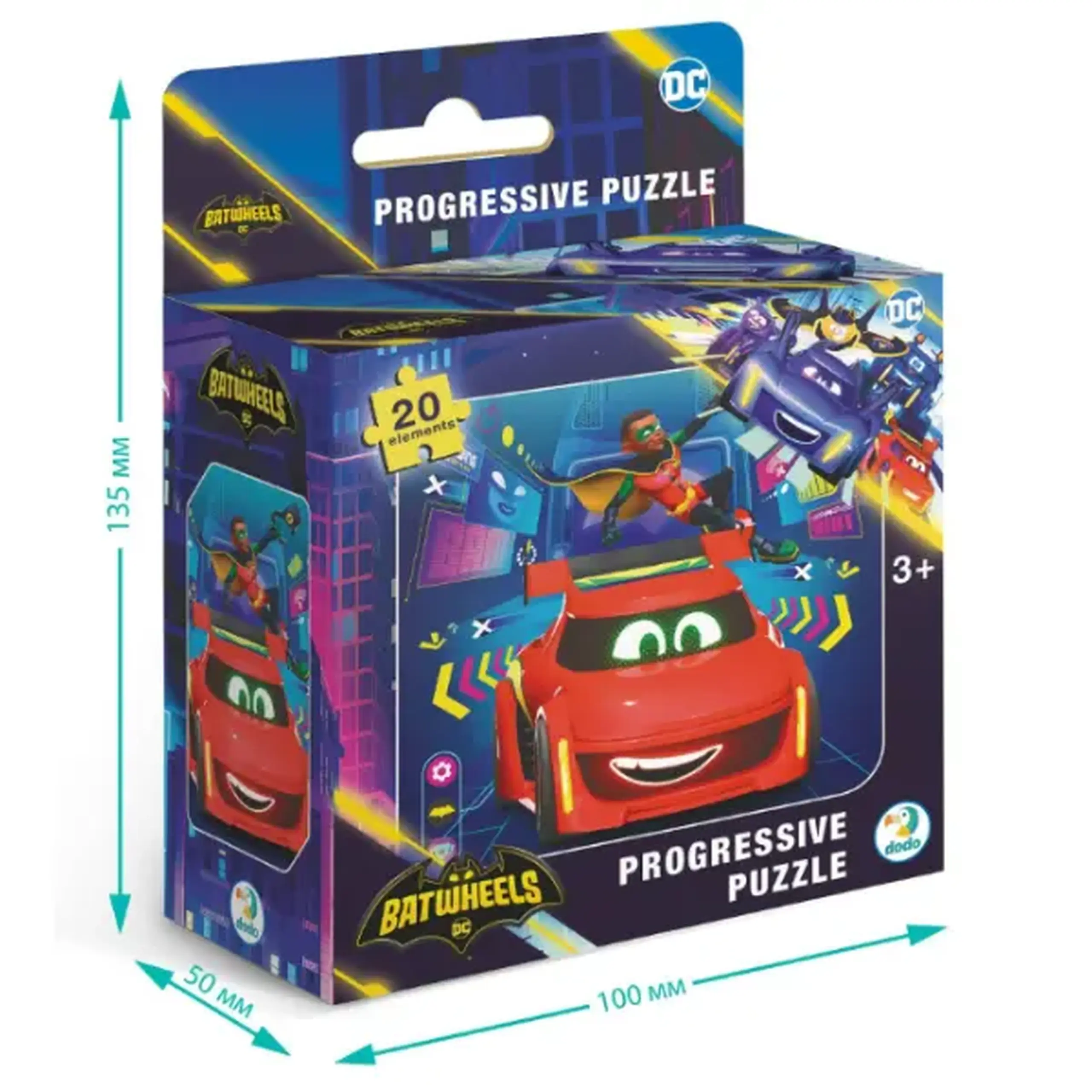 Puzzle "Batwheels: Pasărea Roșie Red", seria Progressive, 20 el.