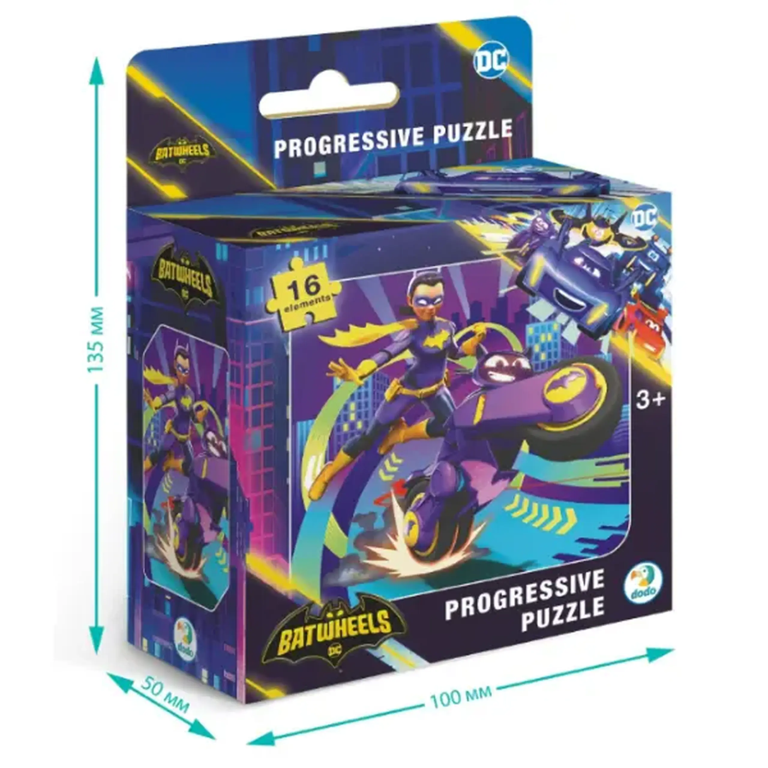 Puzzle "Batwheels: Chem pe toți betmobiliștii", seria Progressive, 28 elem.