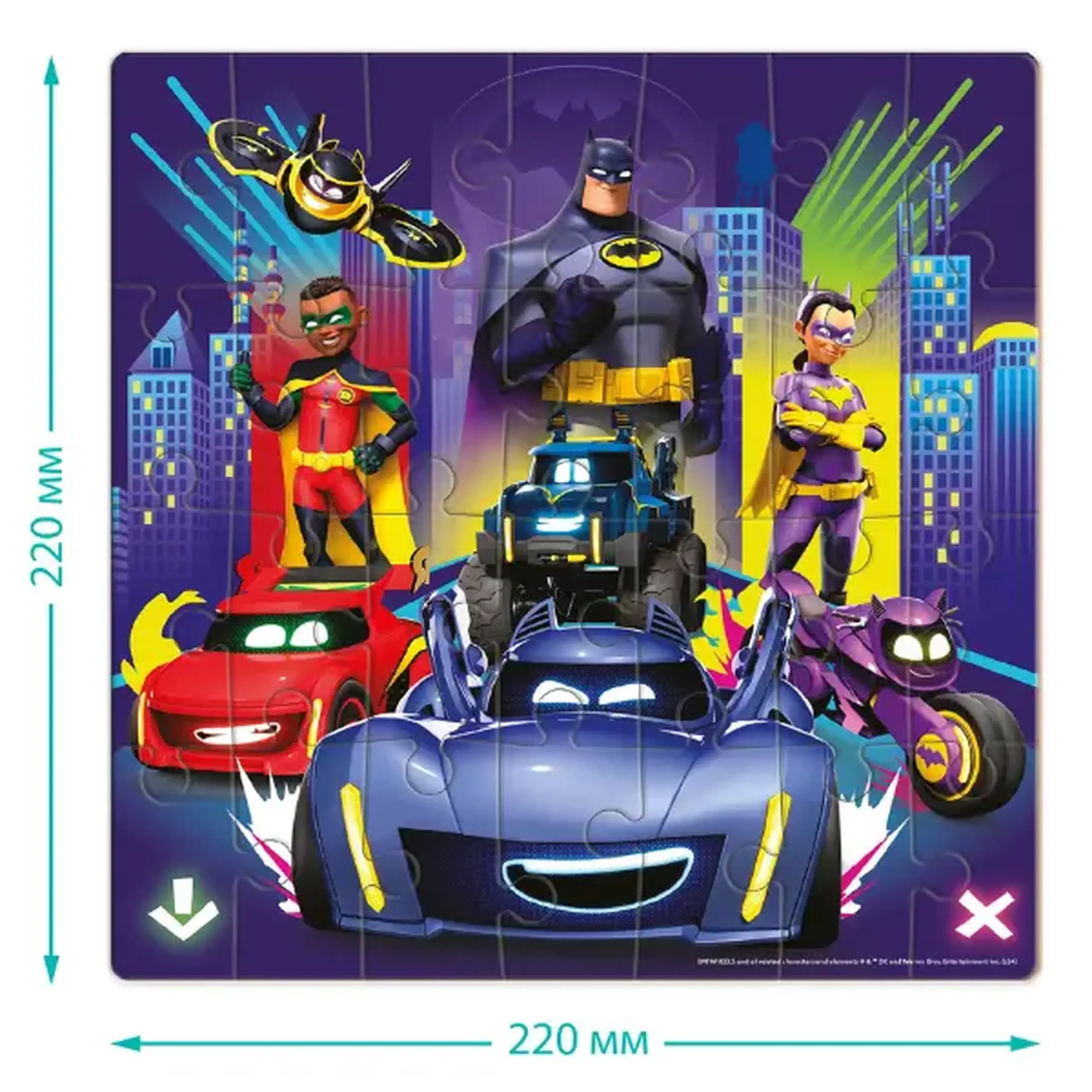 Puzzle "Batwheels: Chem pe toți betmobiliștii", seria Progressive, 28 elem.