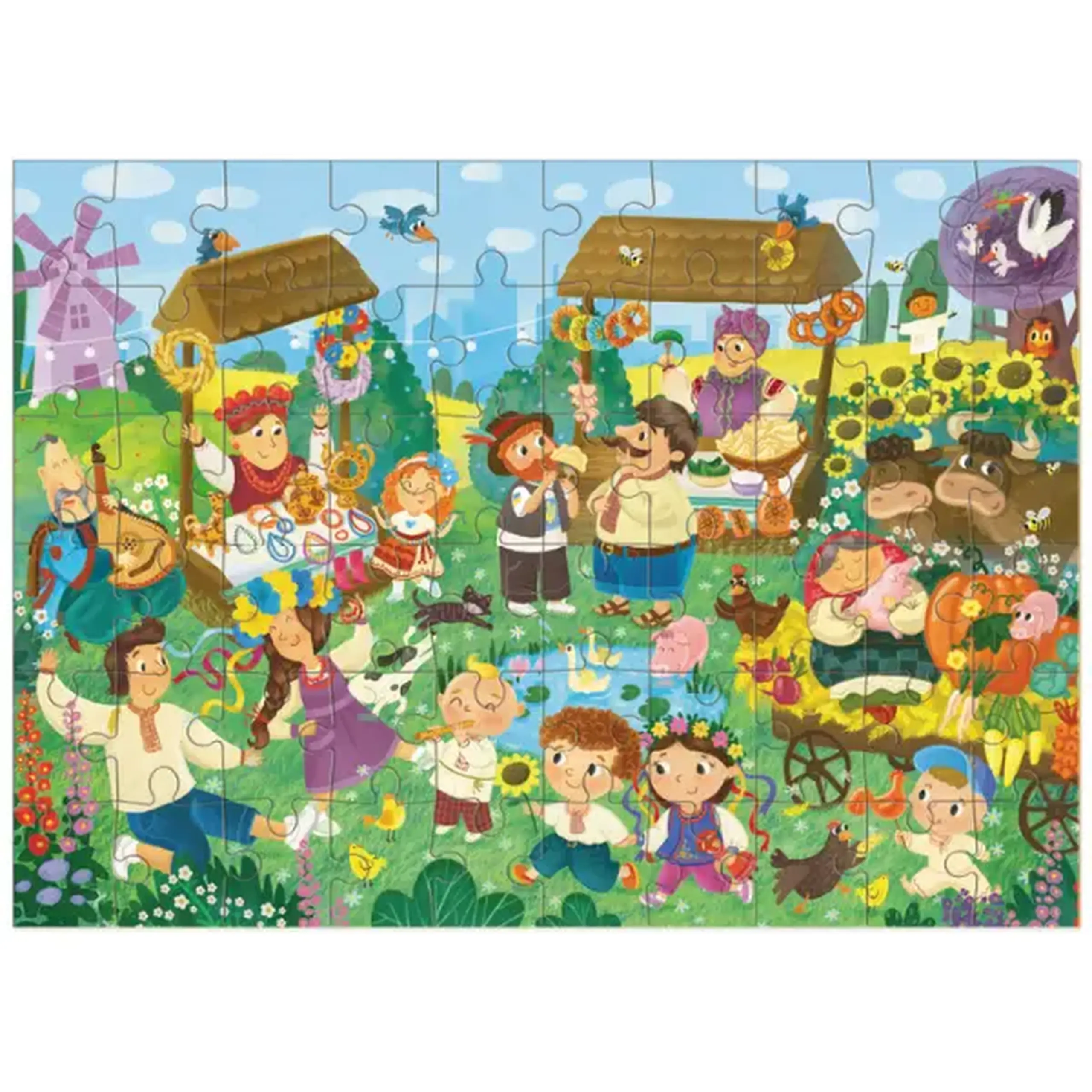Puzzle de dezvoltare "Târgul", 60 elem.