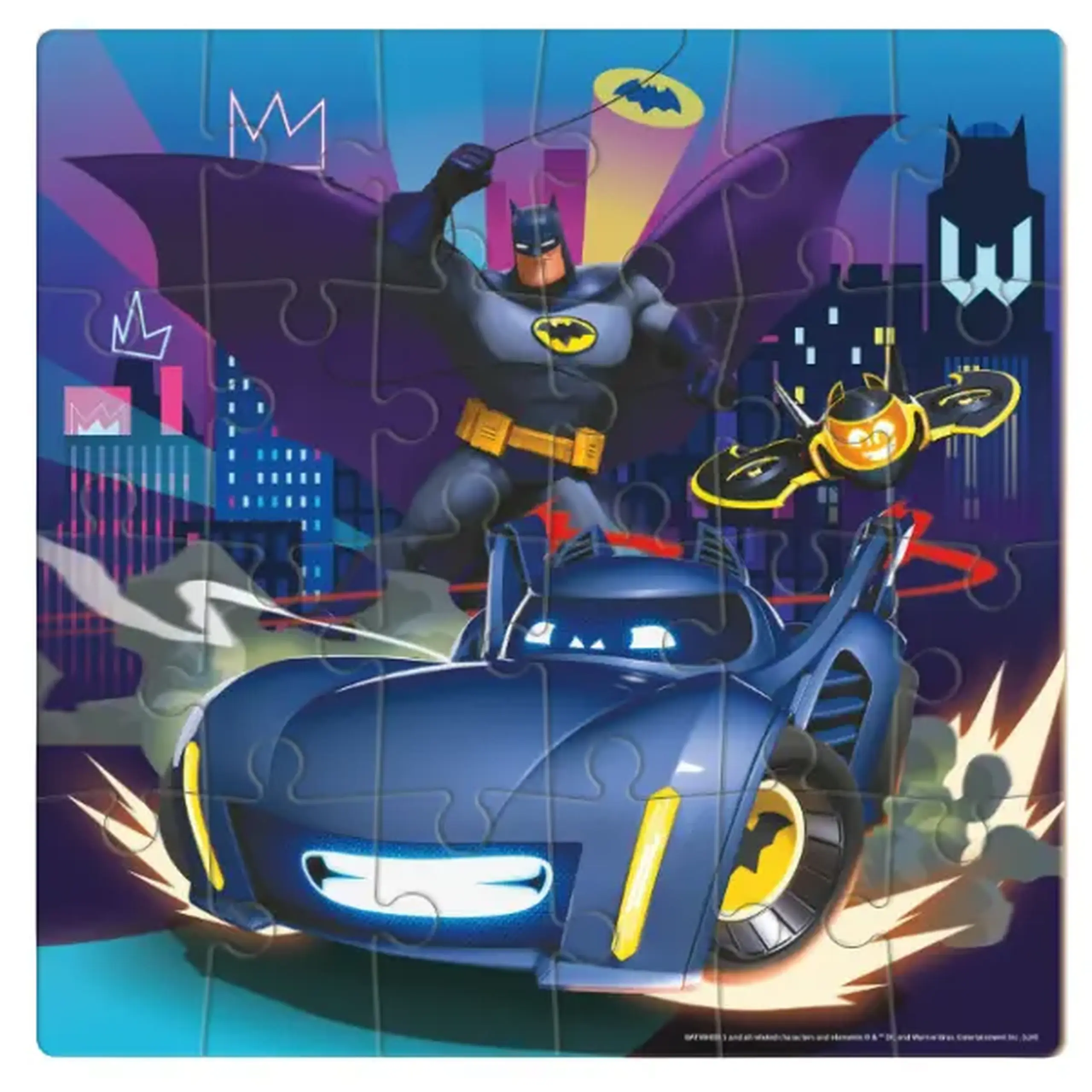 Puzzle "Batwheels: Batmobilul Bam", seria Progressive, 24 el.