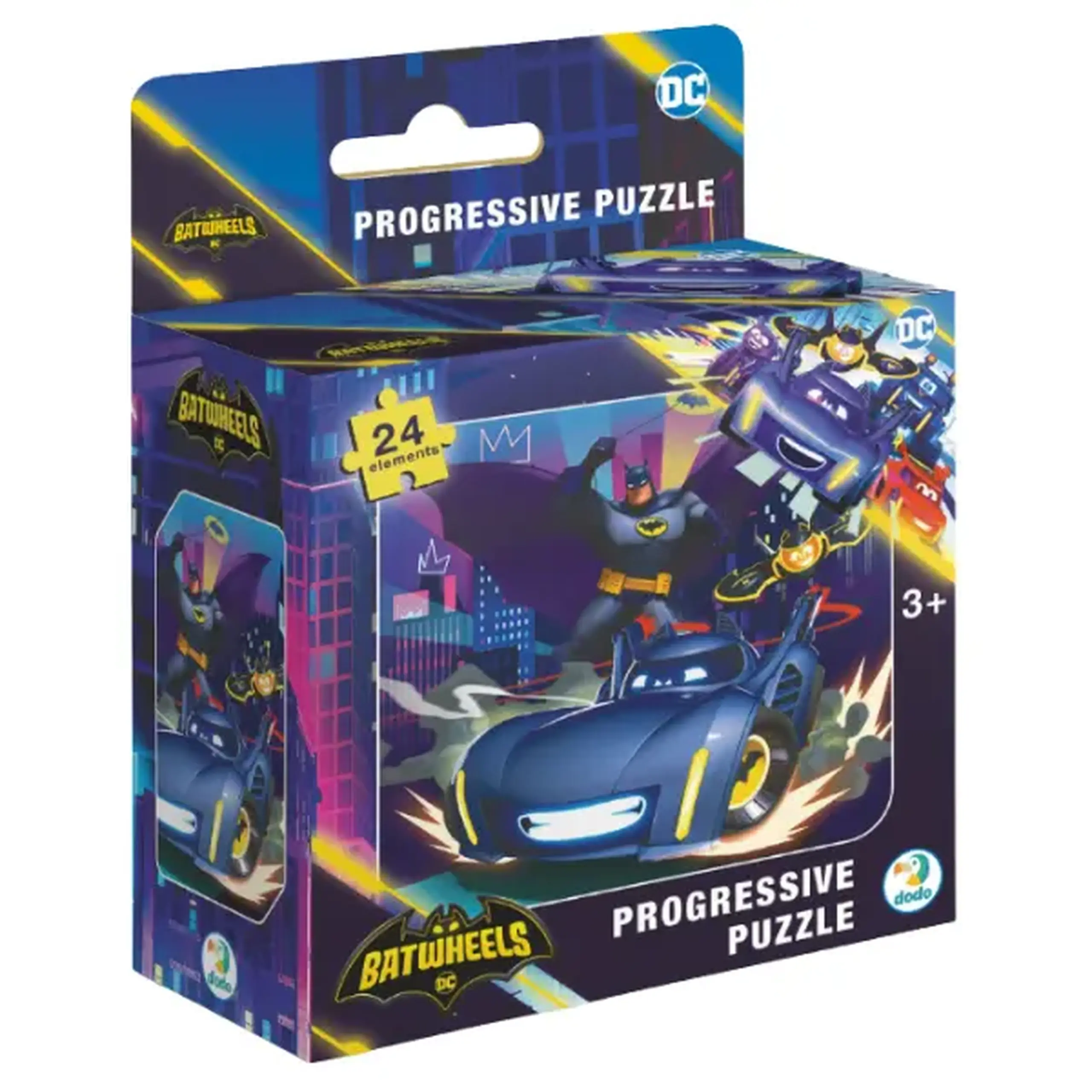 Puzzle "Batwheels: Batmobilul Bam", seria Progressive, 24 el.
