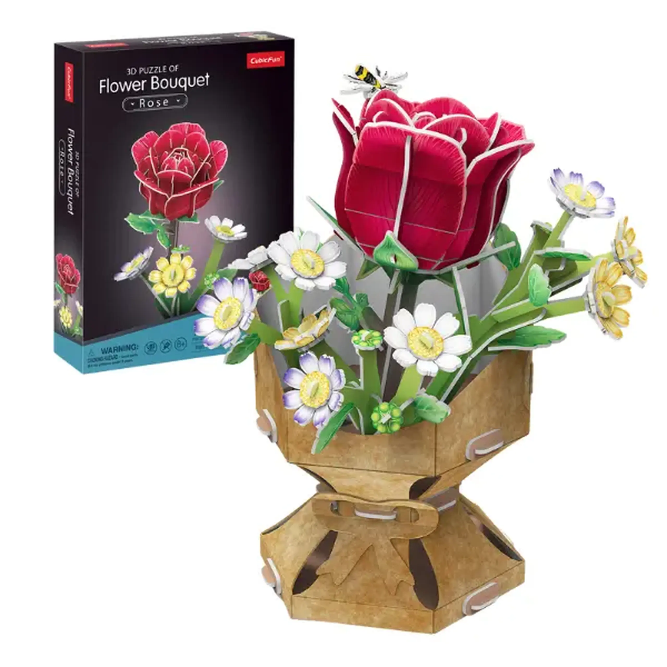 3D puzzle "Buchet de flori – Trandafir", 120 elem.