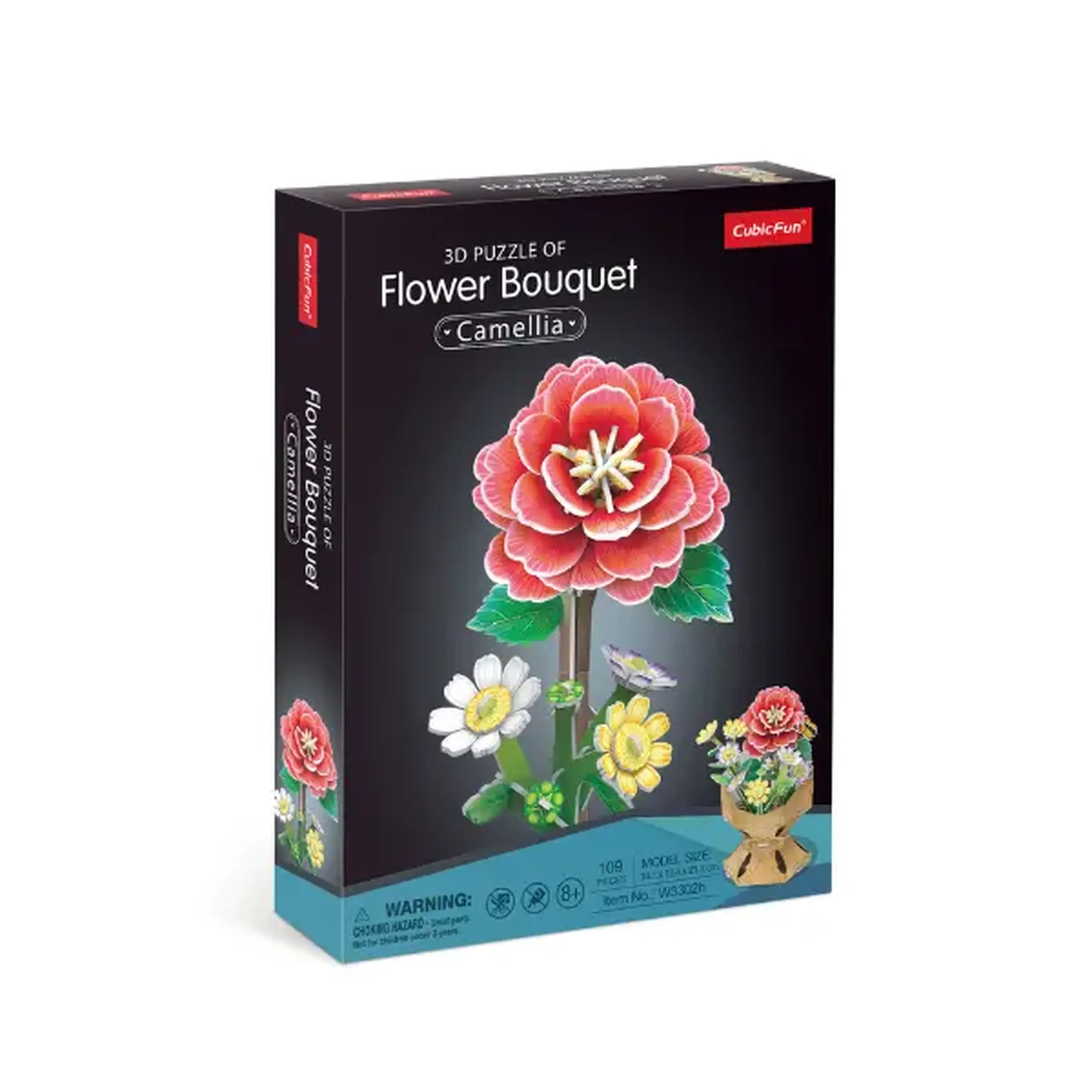3D puzzle “Buchet de camelii”, 108 elemente