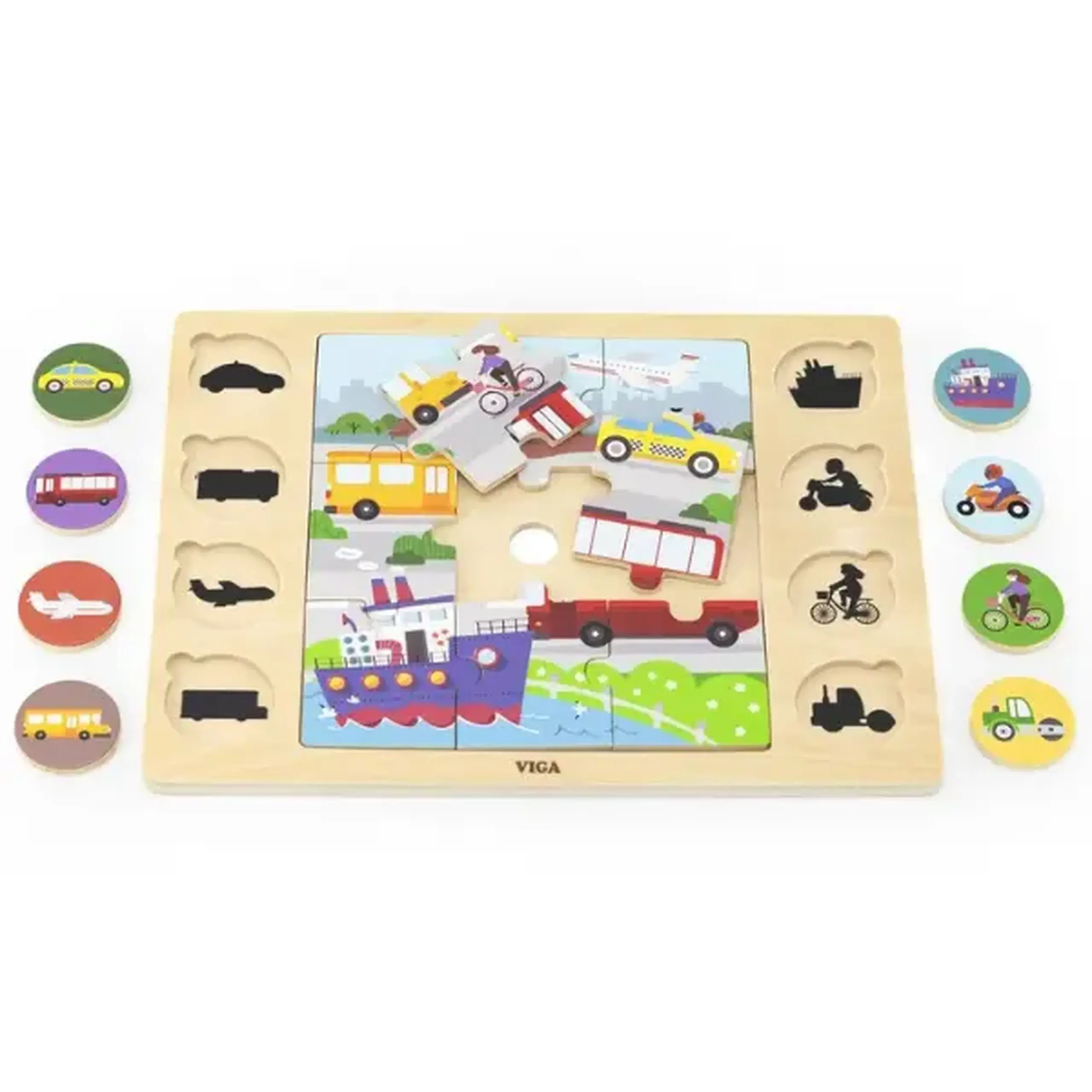 Puzzle din lemn "Transport" 9 elem.