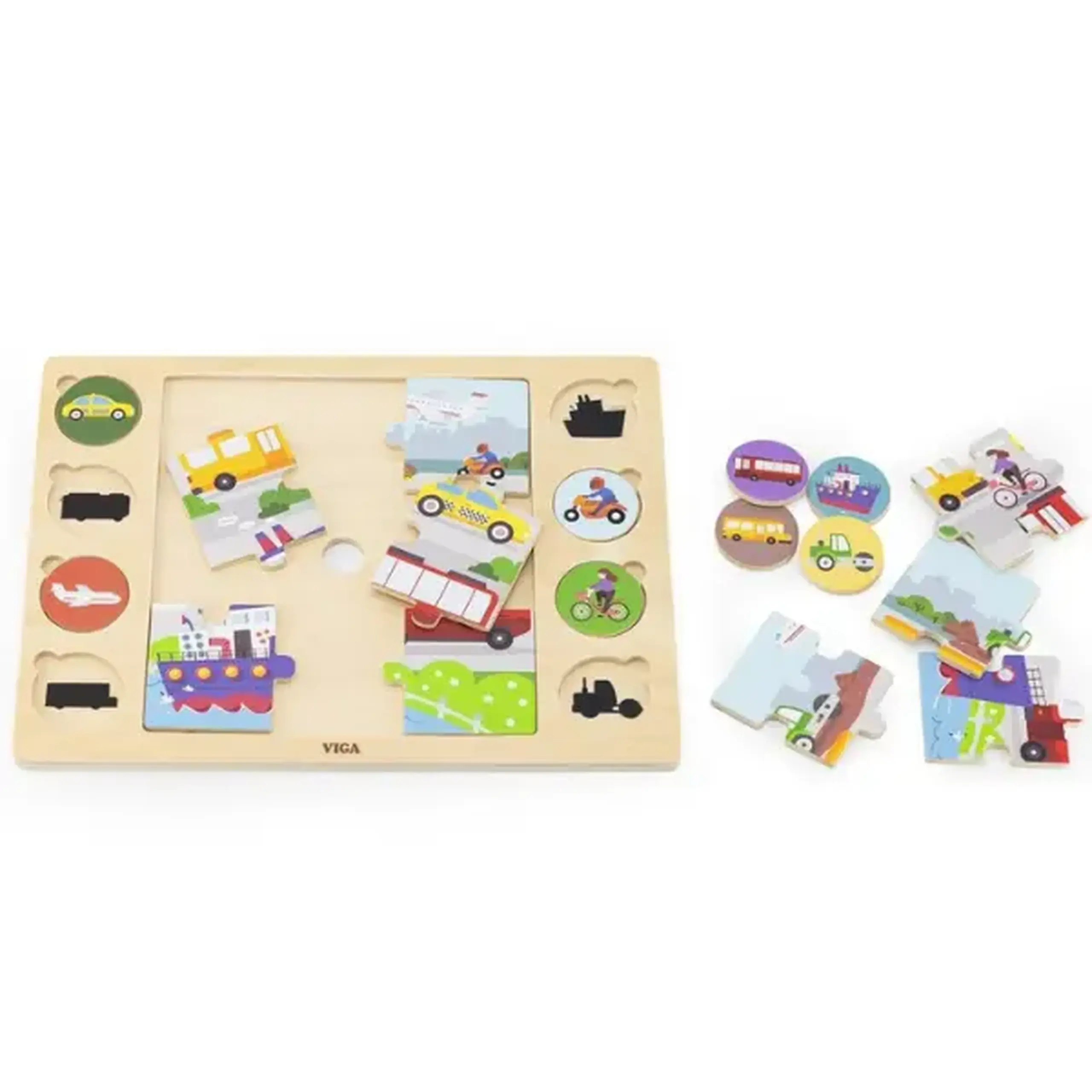 Puzzle din lemn "Transport" 9 elem.