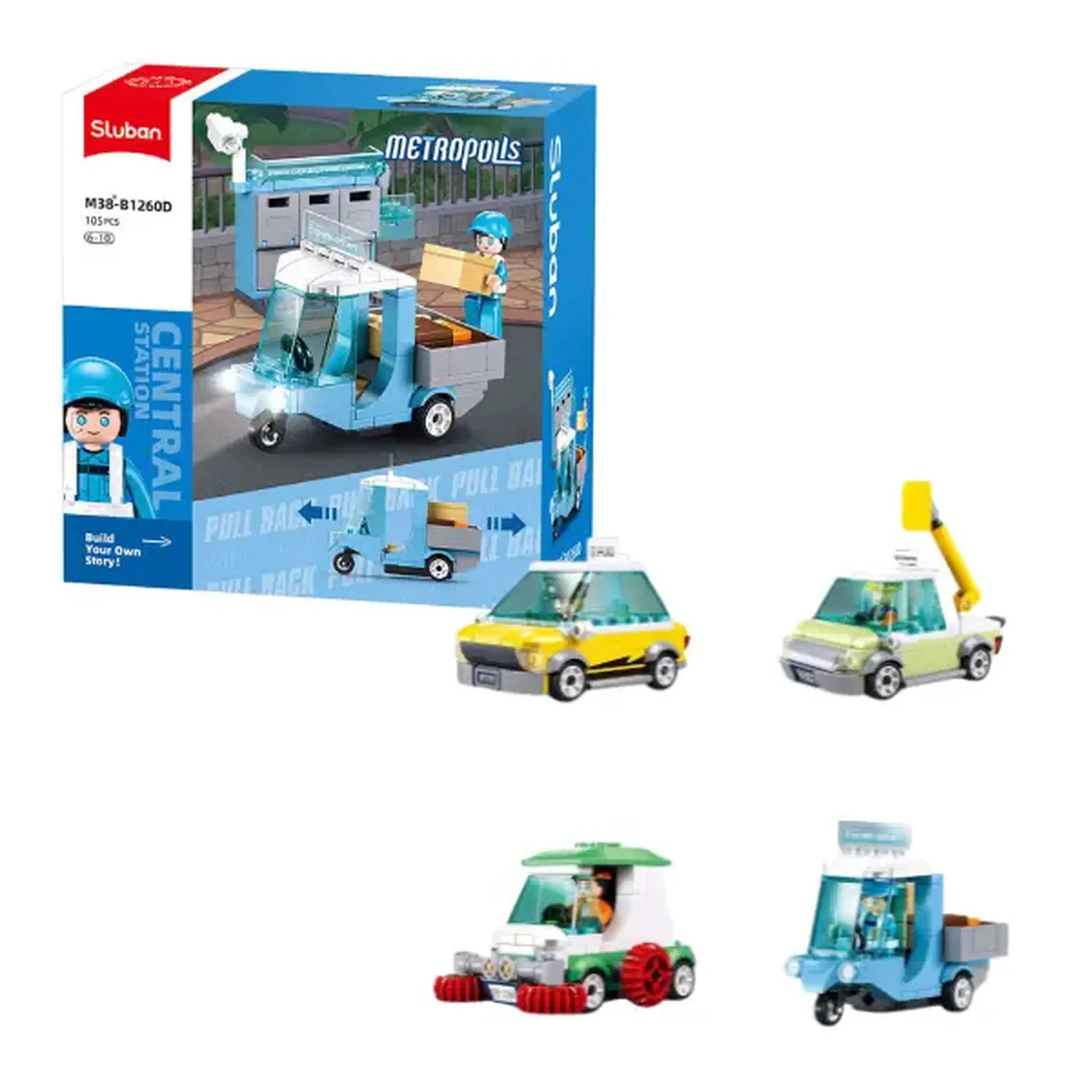 Set de construcție "Servicii urbane", 4 modele, de la 94 pînă la 105 elem.