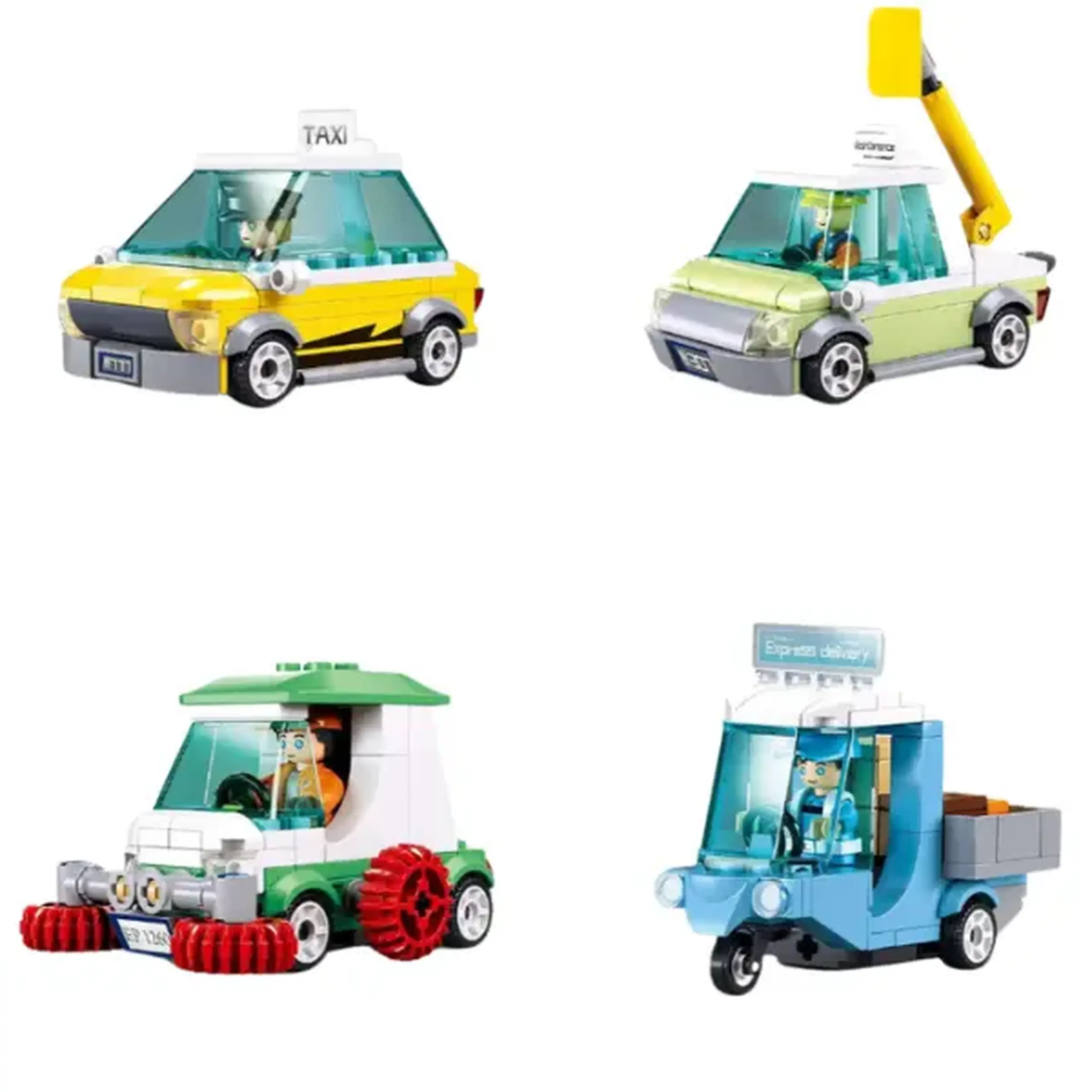 Set de construcție "Servicii urbane", 4 modele, de la 94 pînă la 105 elem.