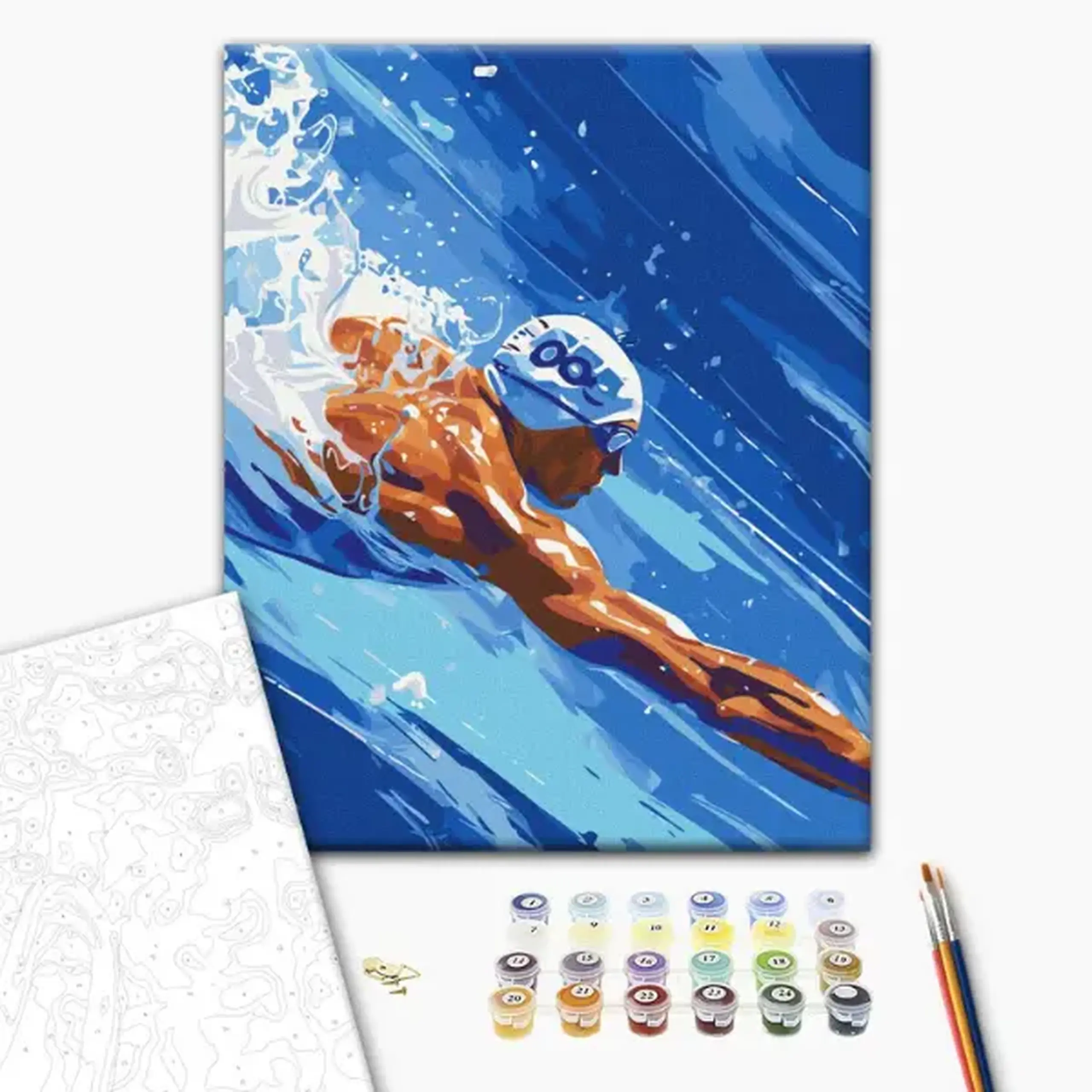 Pictură pe numere 40*50 cm (în cutie) – Înot