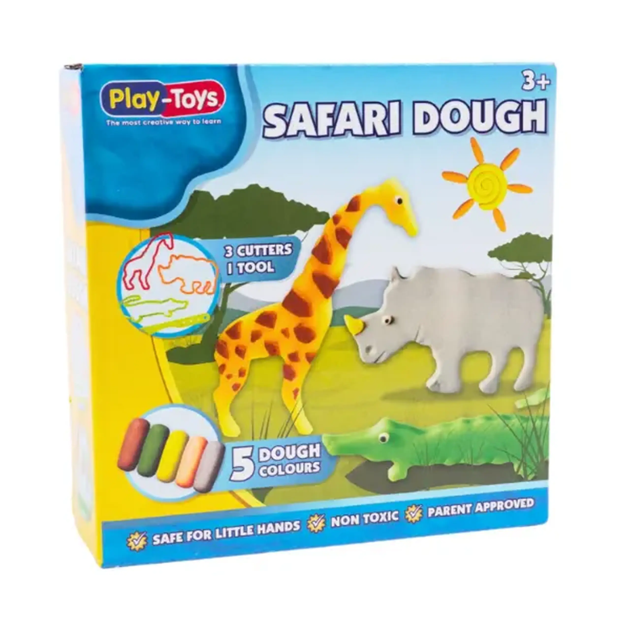 Set de modelare "Safari" – 5 culori și forme de animale
