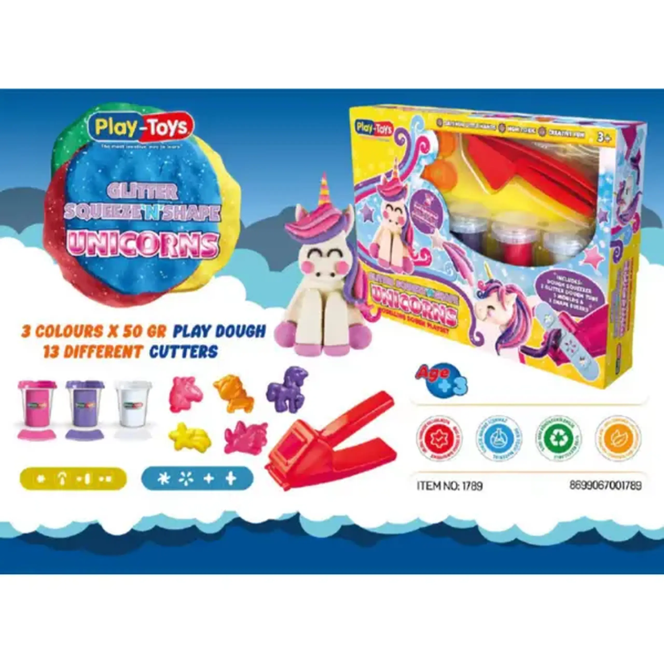 Set de modelare "Unicorn Strălucitor" și "Dinozauri Neon” (as.)