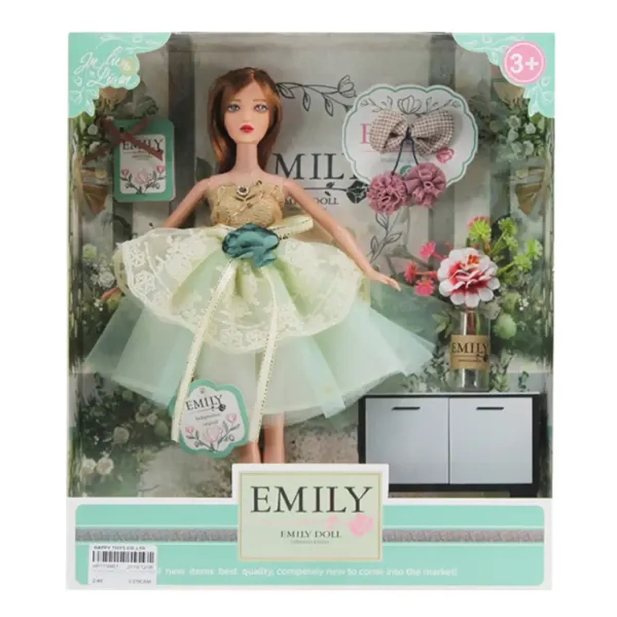 Păpușa Emily cu agrafă și accesorii