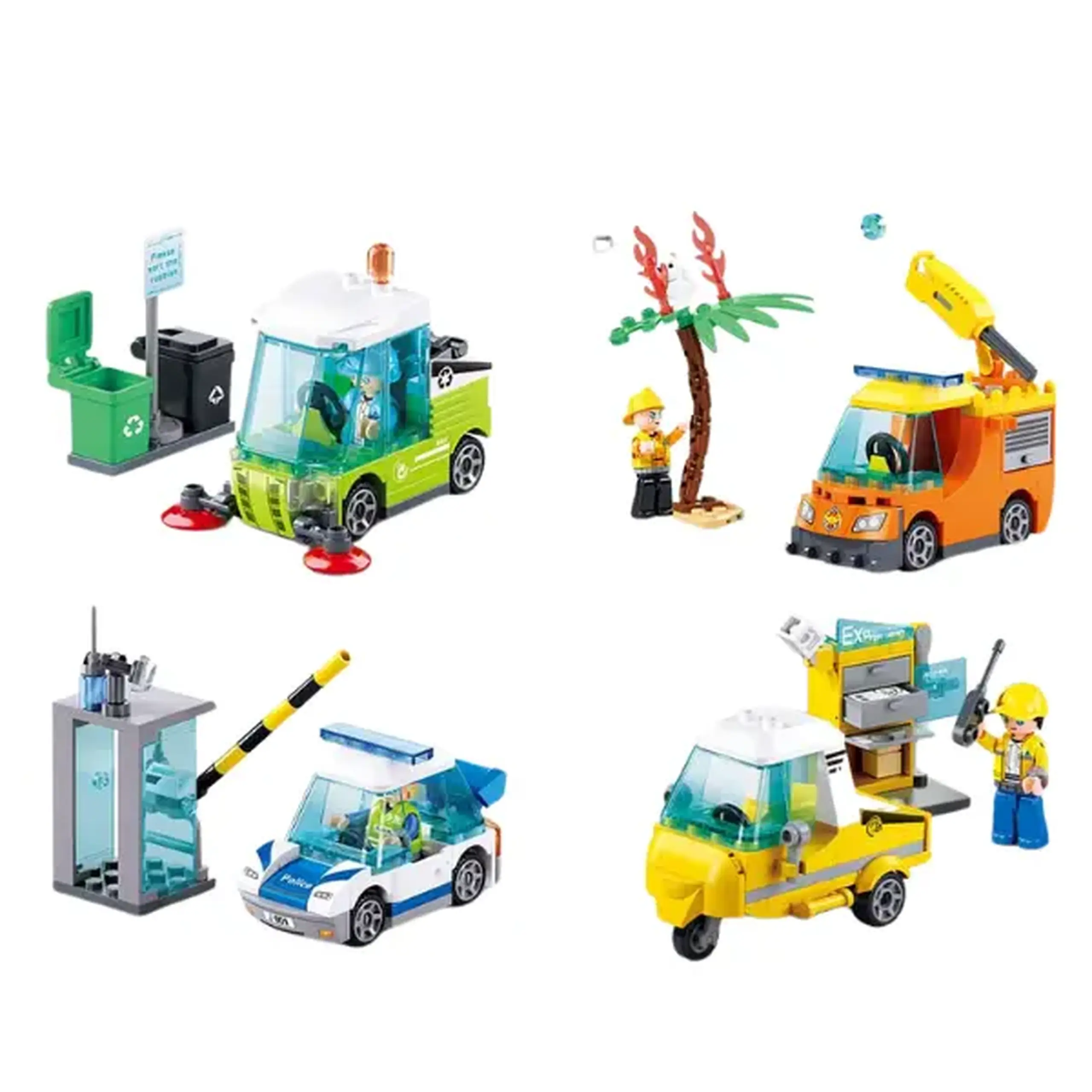 Set de construcție "Mini-mașinuță ", 4 modele, de la 51 pînă la 100 elem.