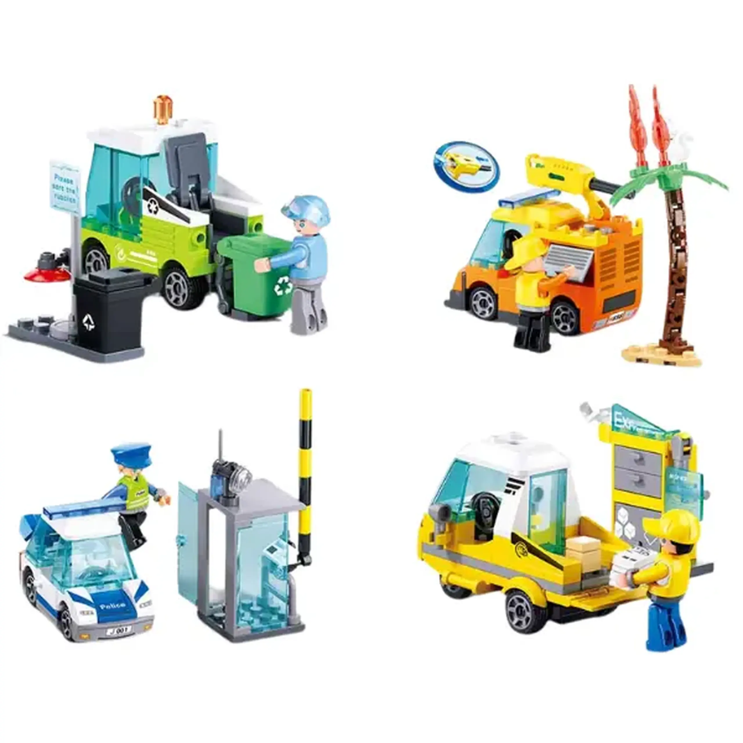 Set de construcție "Mini-mașinuță ", 4 modele, de la 51 pînă la 100 elem.