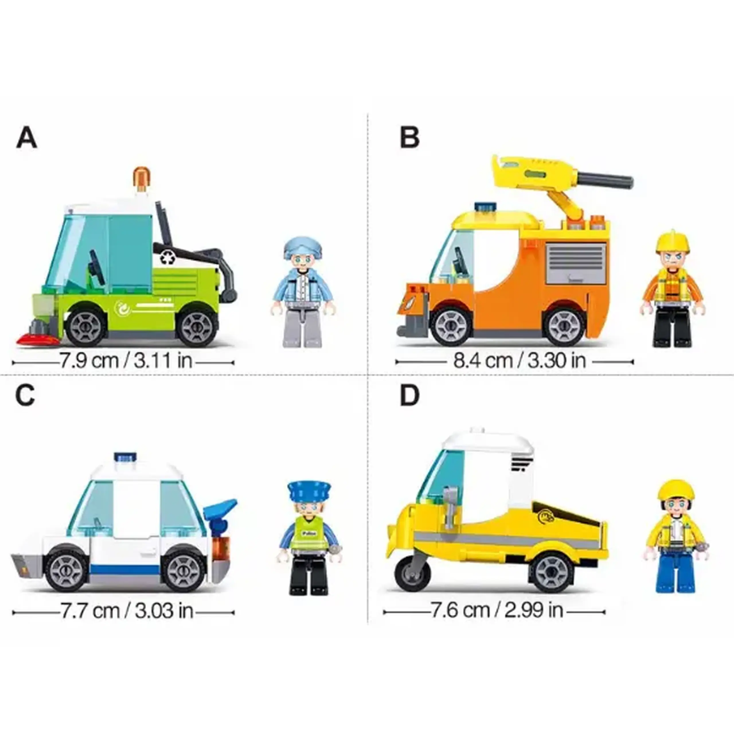 Set de construcție "Mini-mașinuță ", 4 modele, de la 51 pînă la 100 elem.