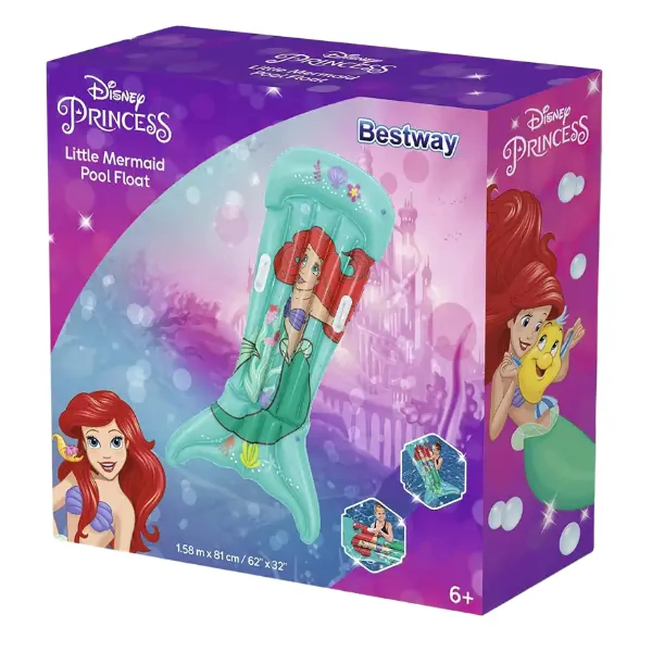 Bestway Saltea Disney „Sirenă”, 158 x 81 cm