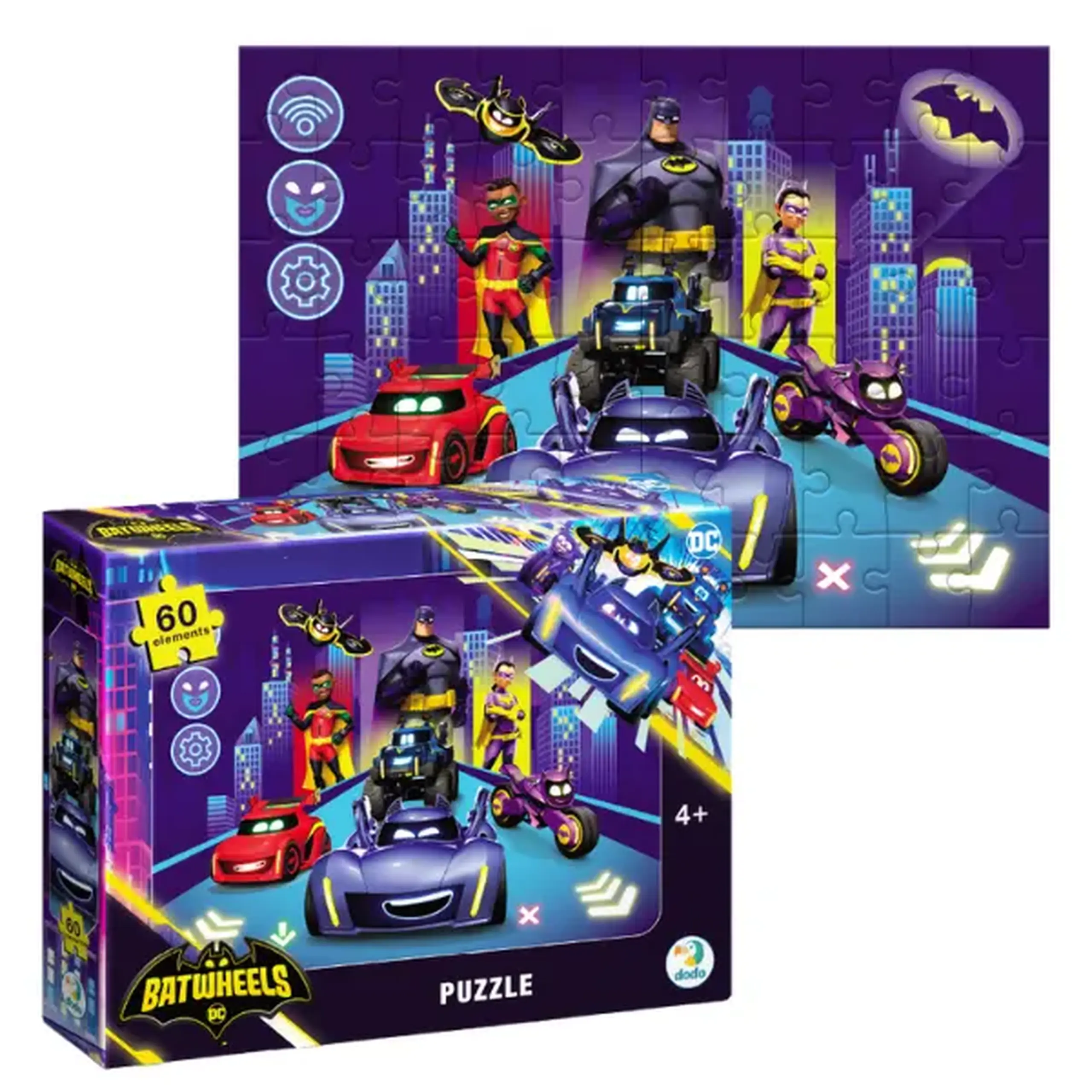 Puzzle "Batwheels: Originea Batwheels", 60 elem.