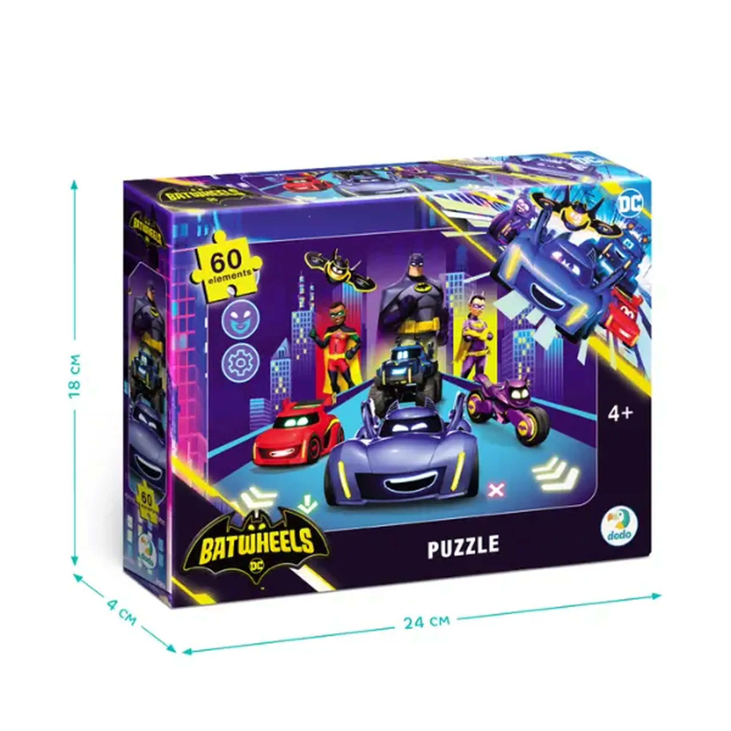 Puzzle "Batwheels: Originea Batwheels", 60 elem.