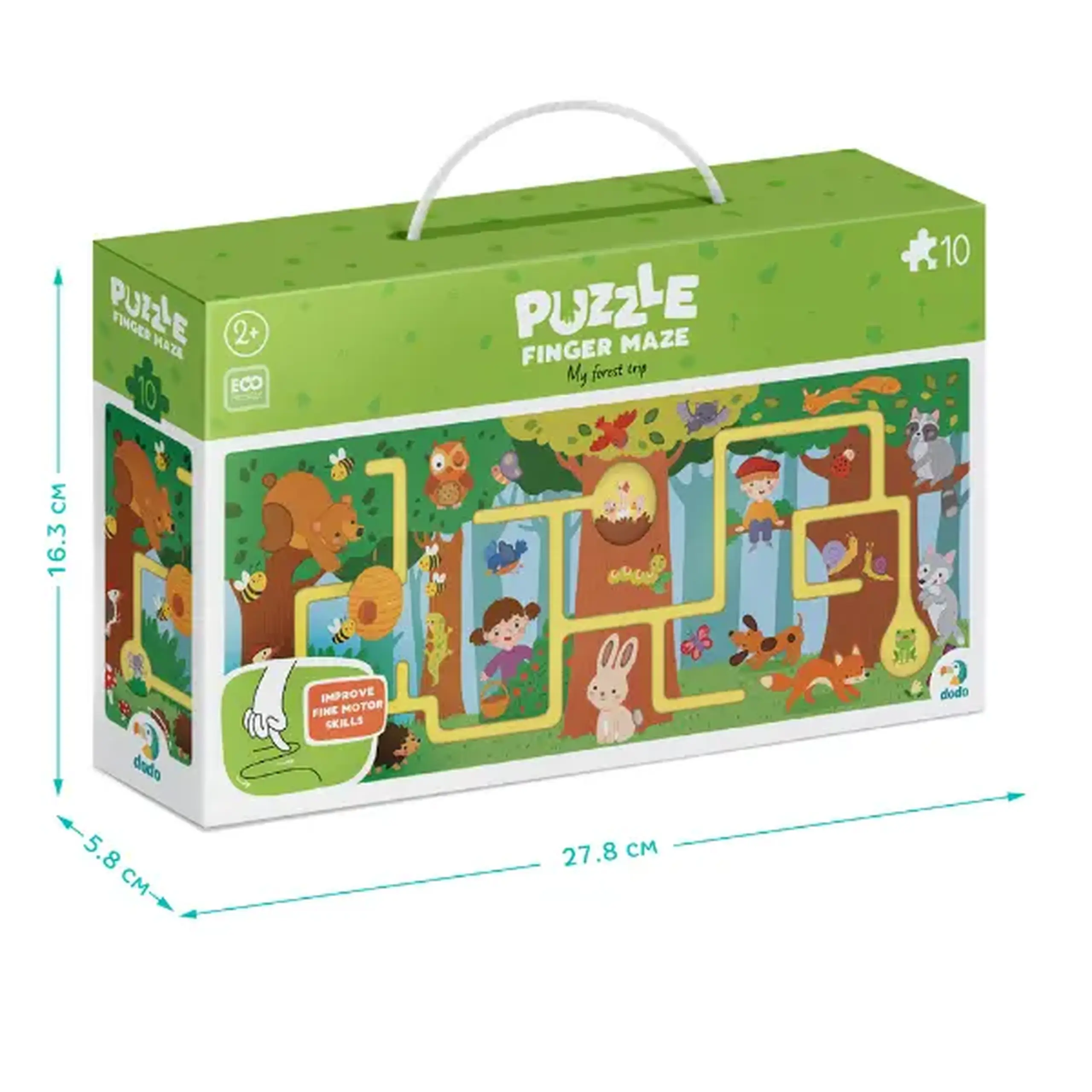 Puzzle-labirint "Călătoria mea prin pădure", 10 el.
