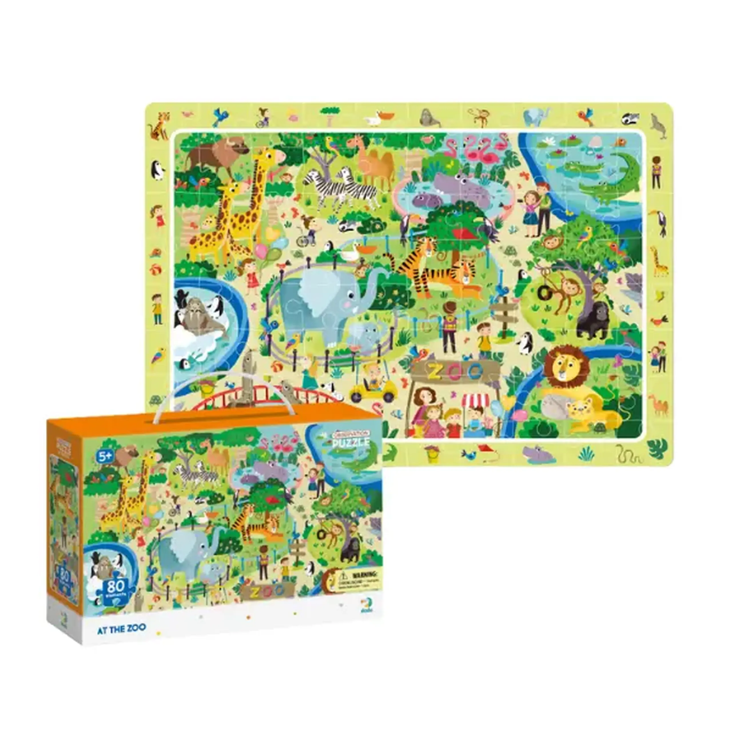 Puzzle "Grădina zoologică", seria Observation, 80 elem.