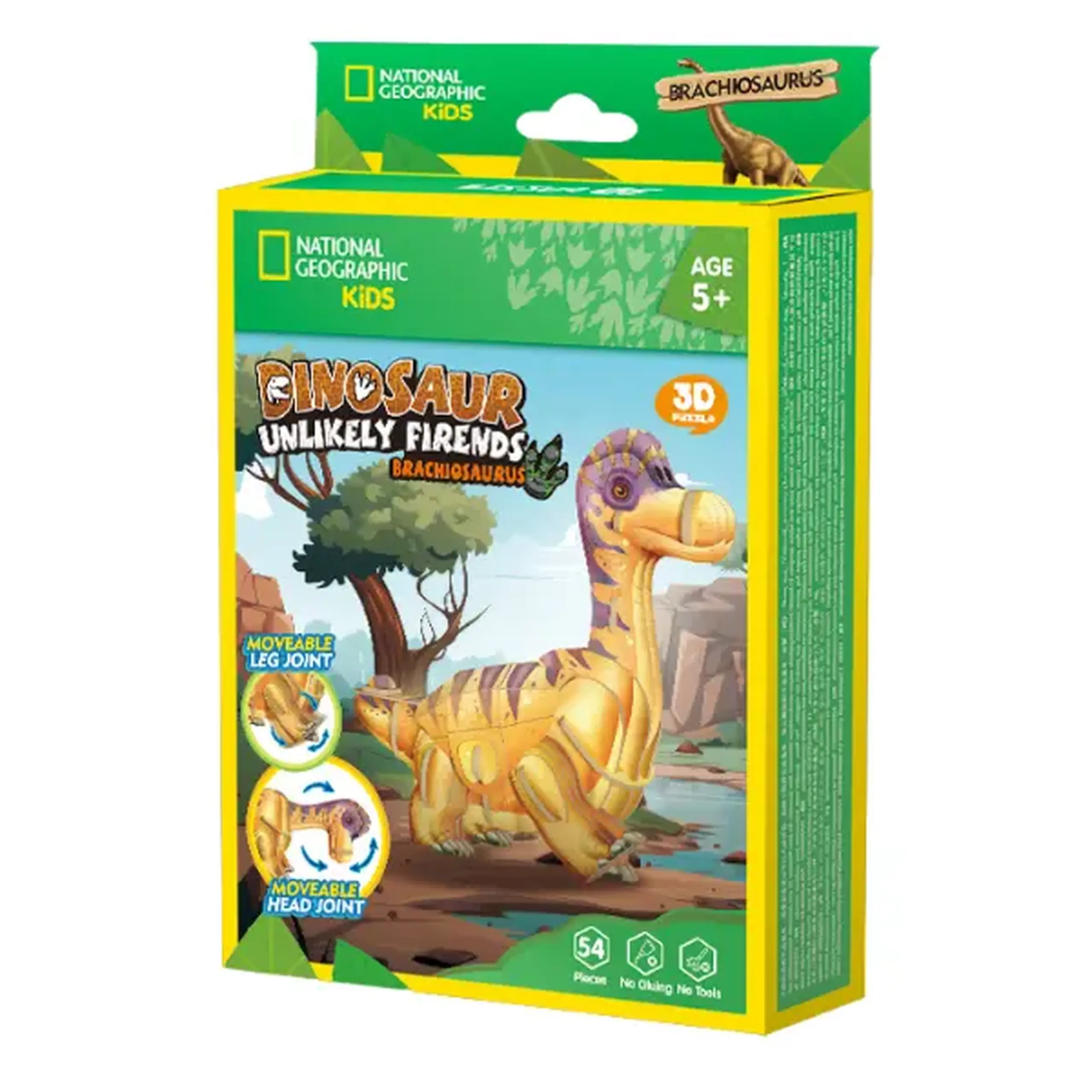 Puzzle 3D Brachiosaurus – Creează-ți propriul gigant cu gât lung, 54 piese