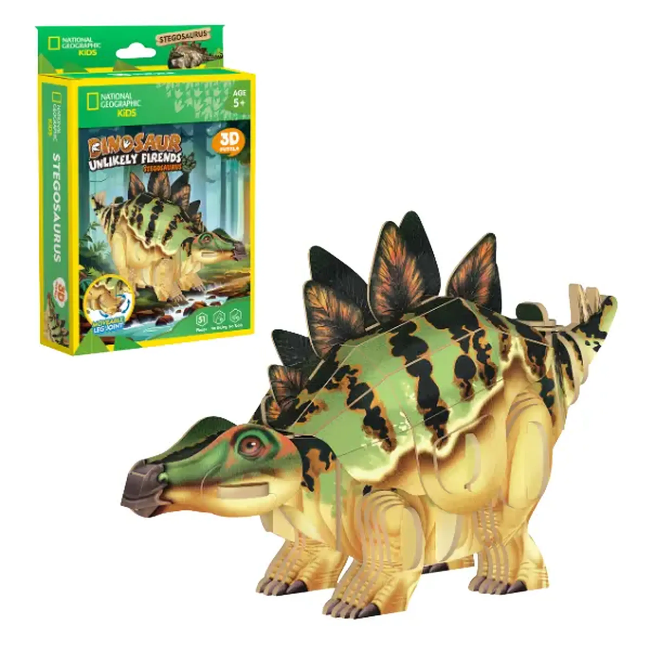 Puzzle 3D Stegosaurus – Dă viață legendarului stegozaur, 51 piese