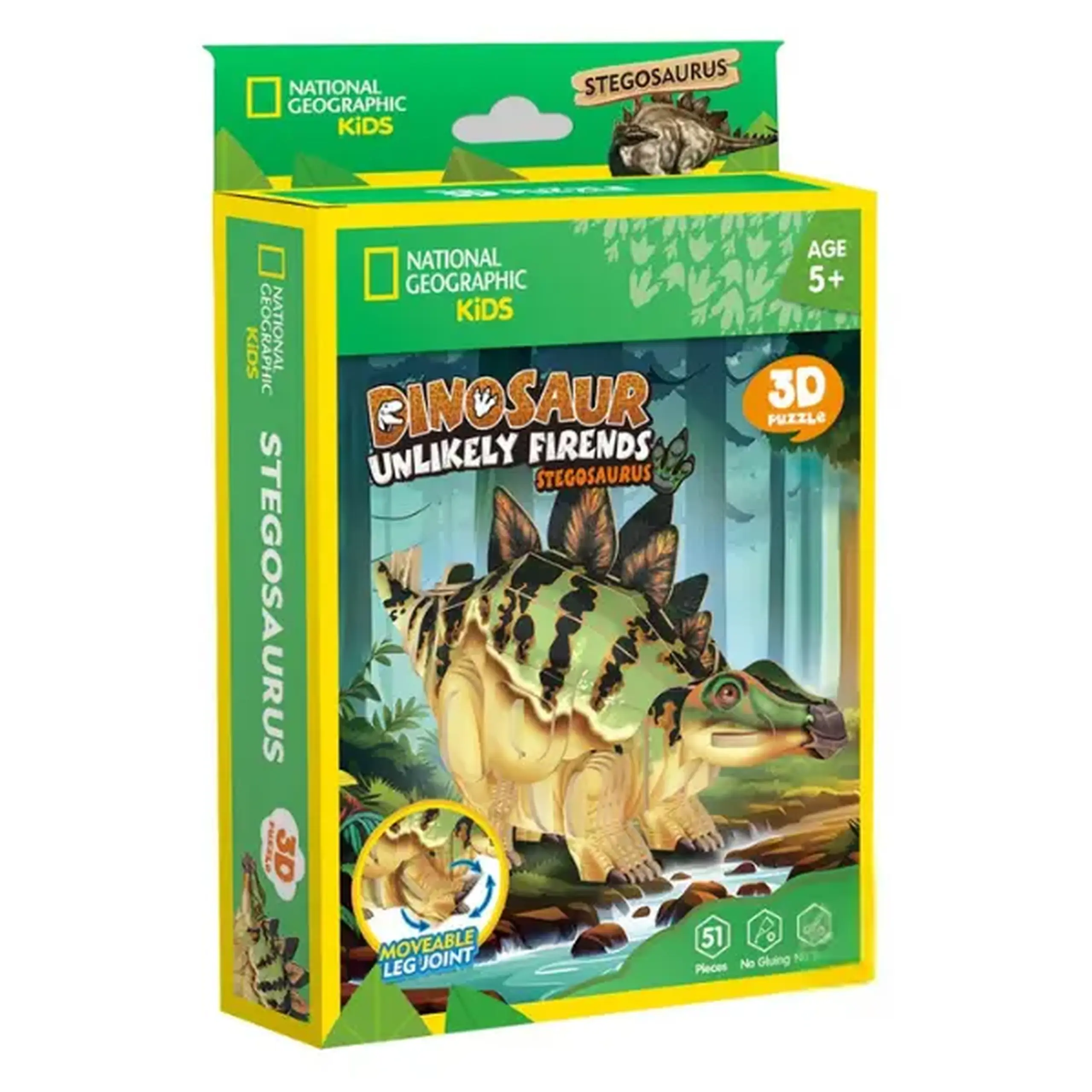 Puzzle 3D Stegosaurus – Dă viață legendarului stegozaur, 51 piese