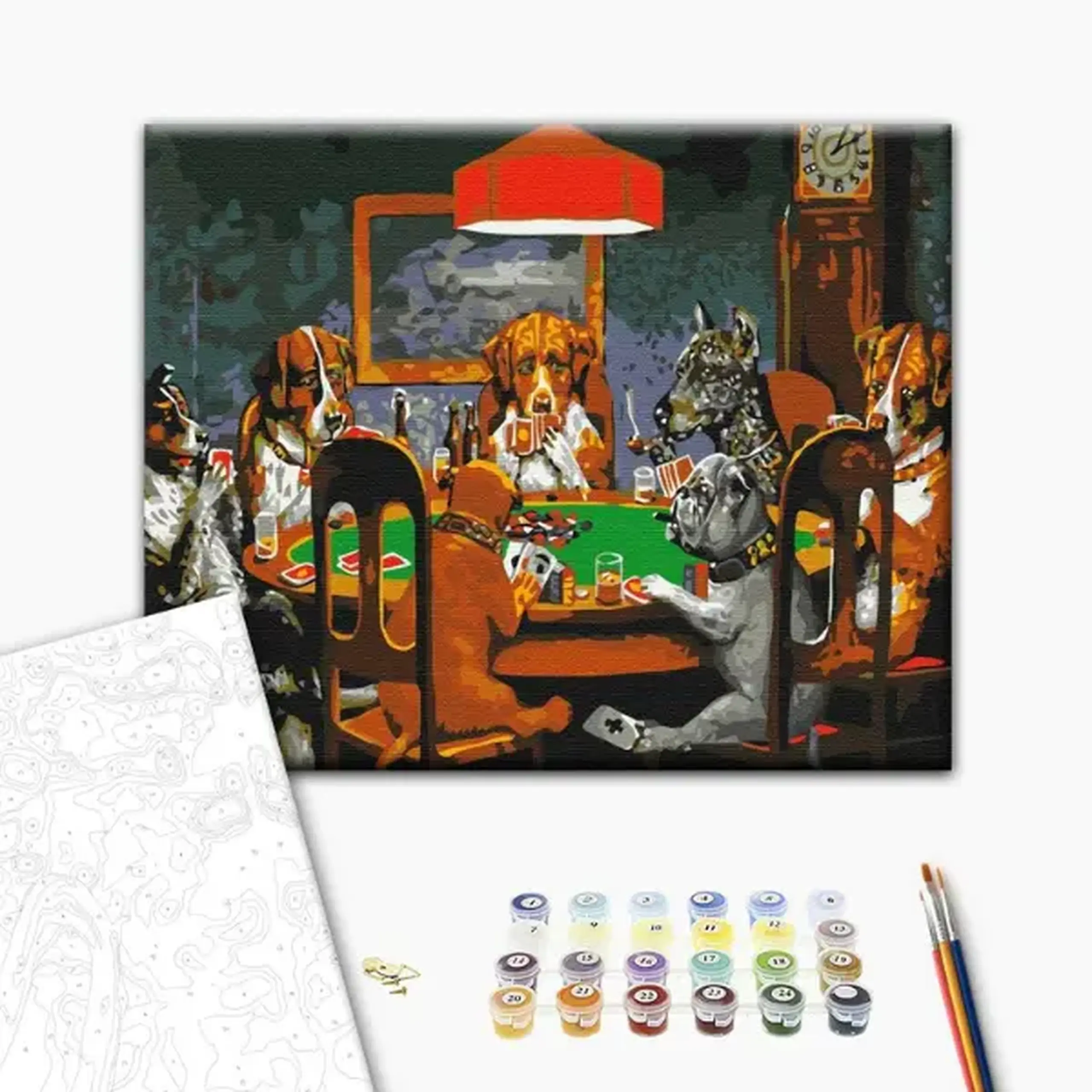 Pictură pe numere 40x50 cm (fără cutie) – Partidă de poker