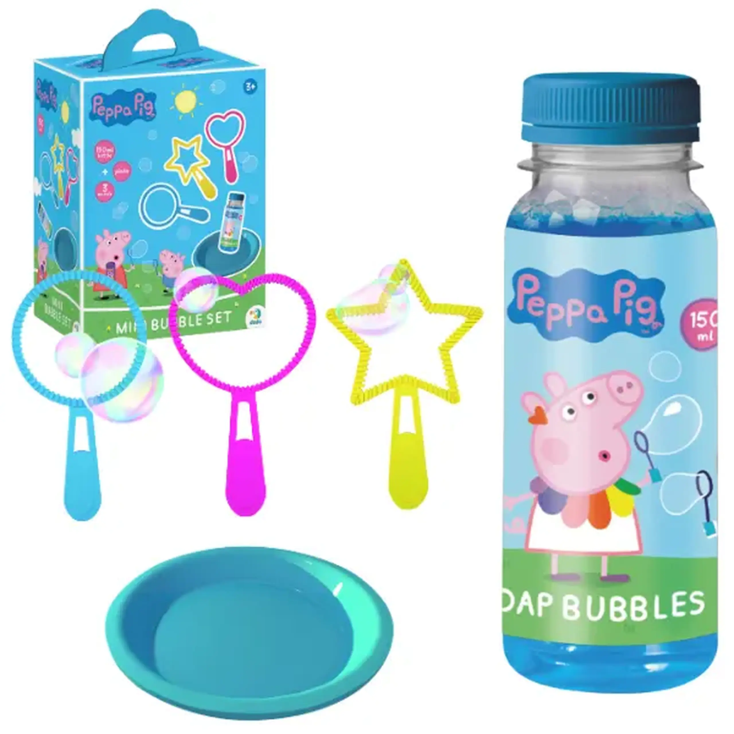 Set pentru baloane de săpun "Purcelușa Peppa", 150 ml