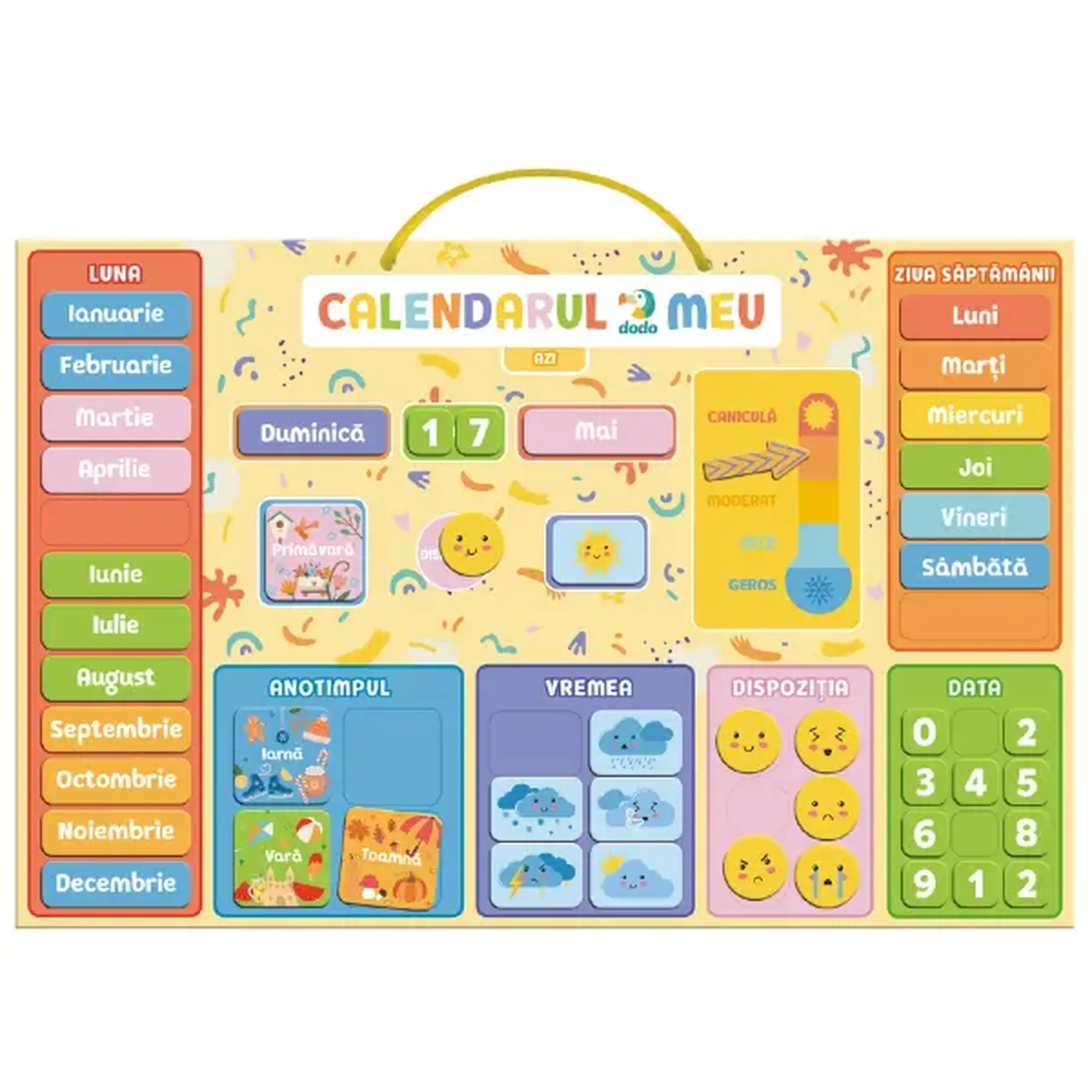 Calendar educativ magnetic, (ro)