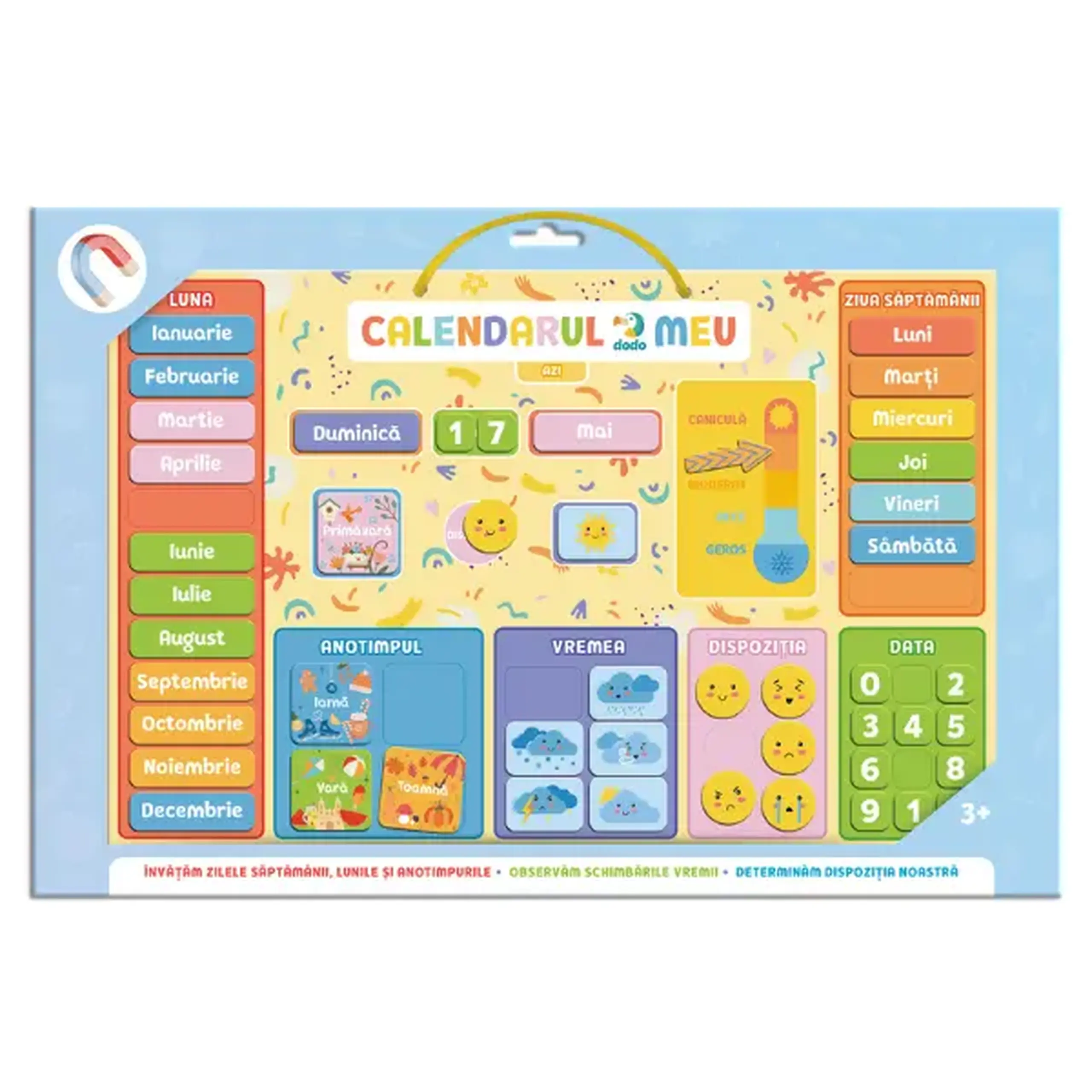 Calendar educativ magnetic, (ro)