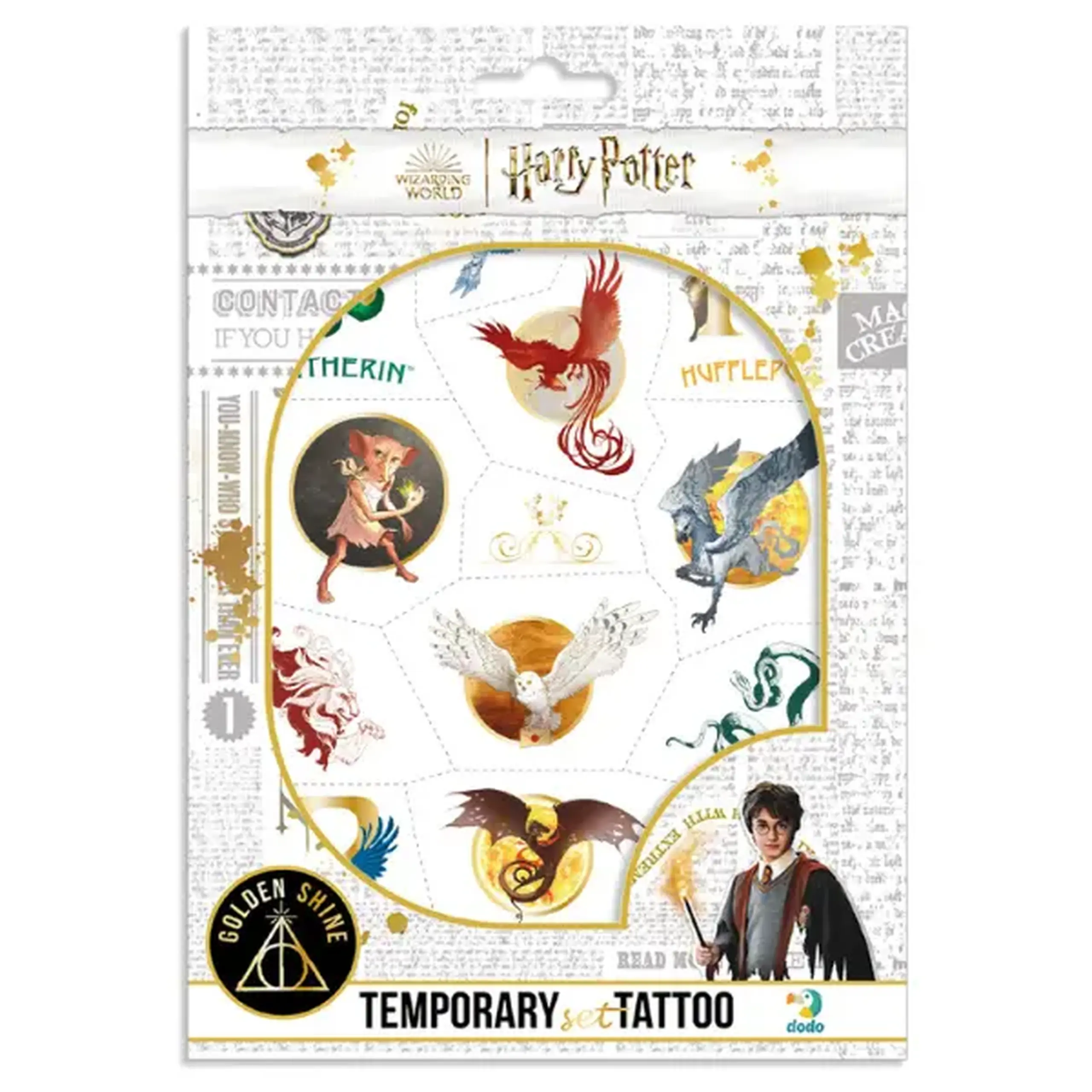 Set de tatuaje temporare pentru copii "Harry Potter", luminează în întuneric