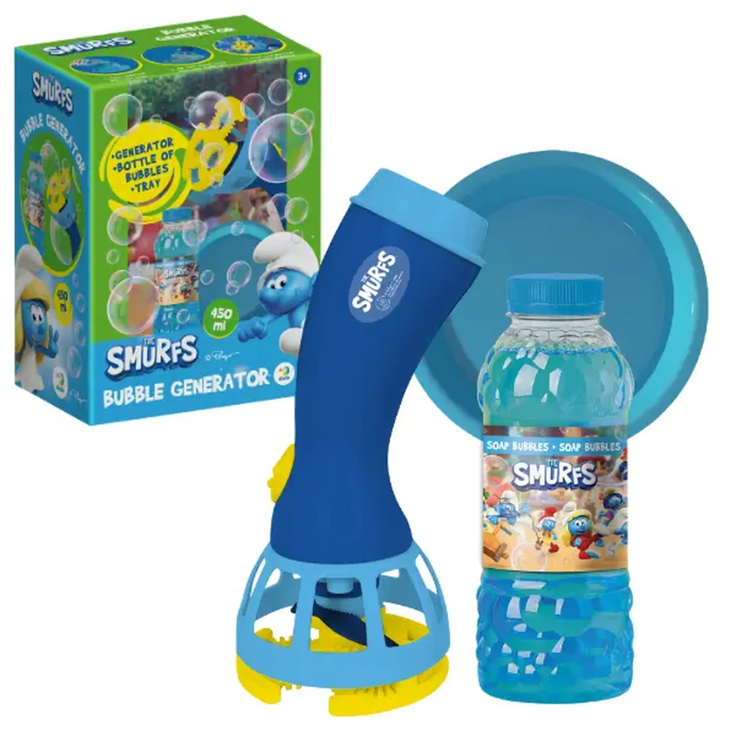 Suflantă cu bule "Smurfii", 450 ml