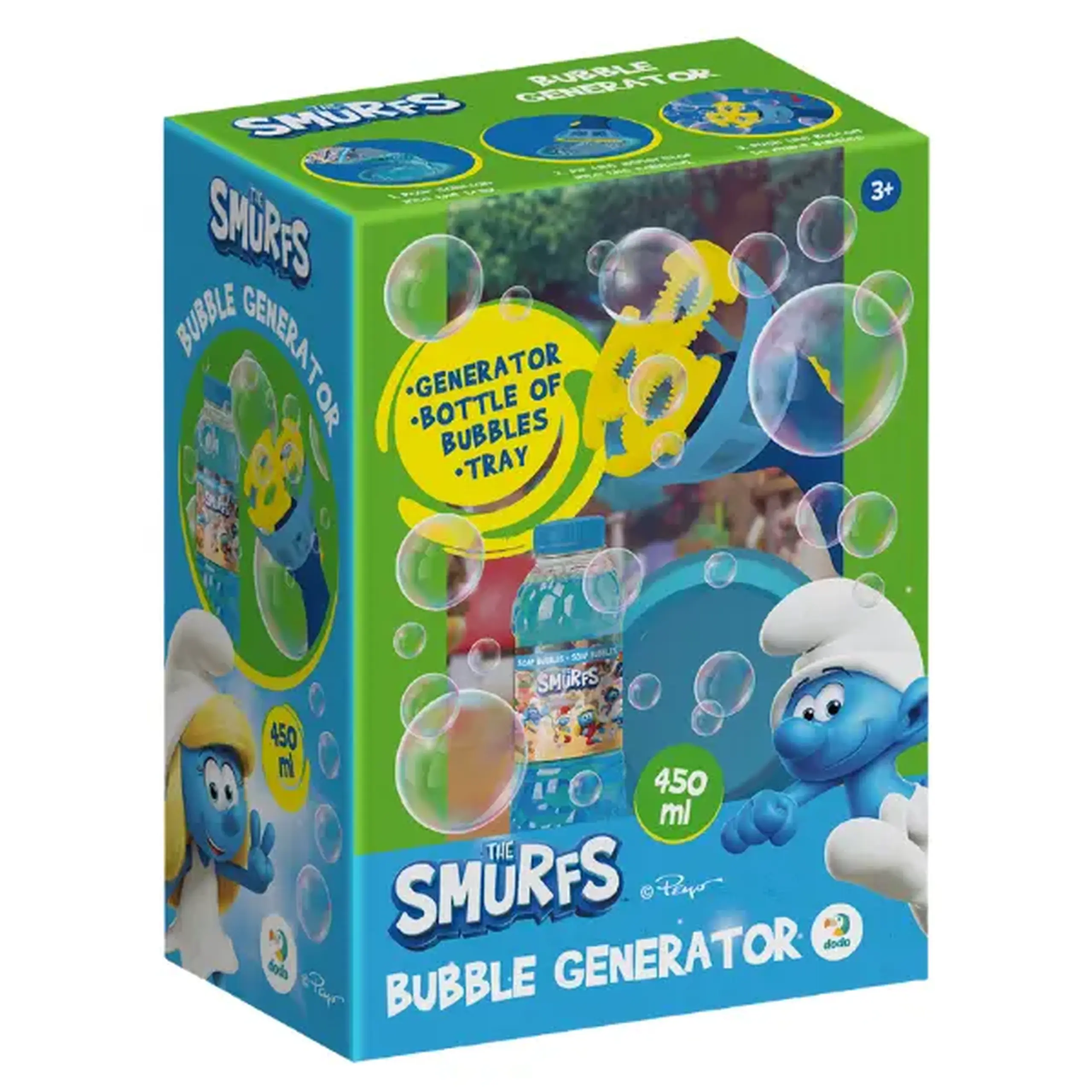 Suflantă cu bule "Smurfii", 450 ml