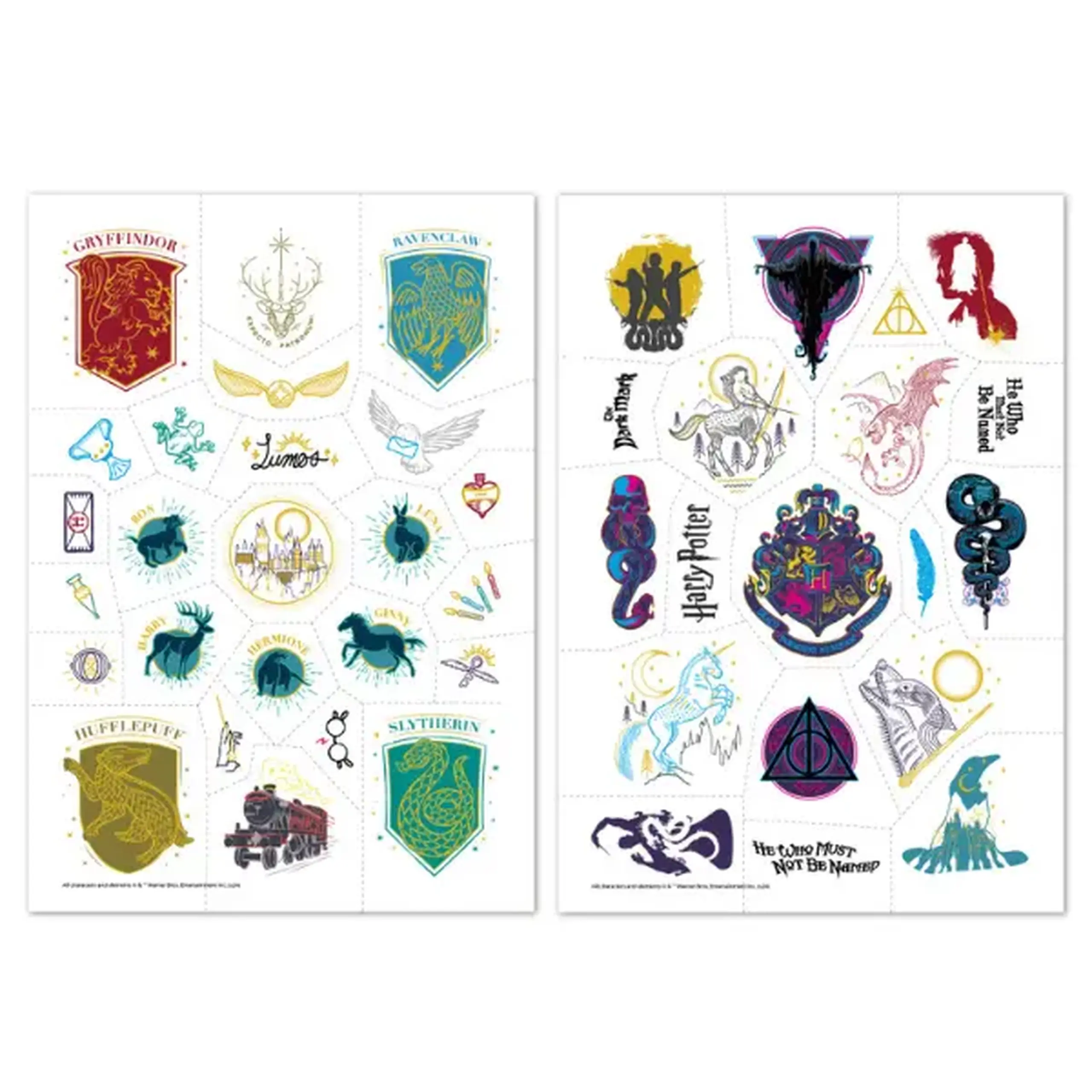 Set de tatuaje temporare pentru copii "Harry Potter: Simboluri", luminează în întuneric