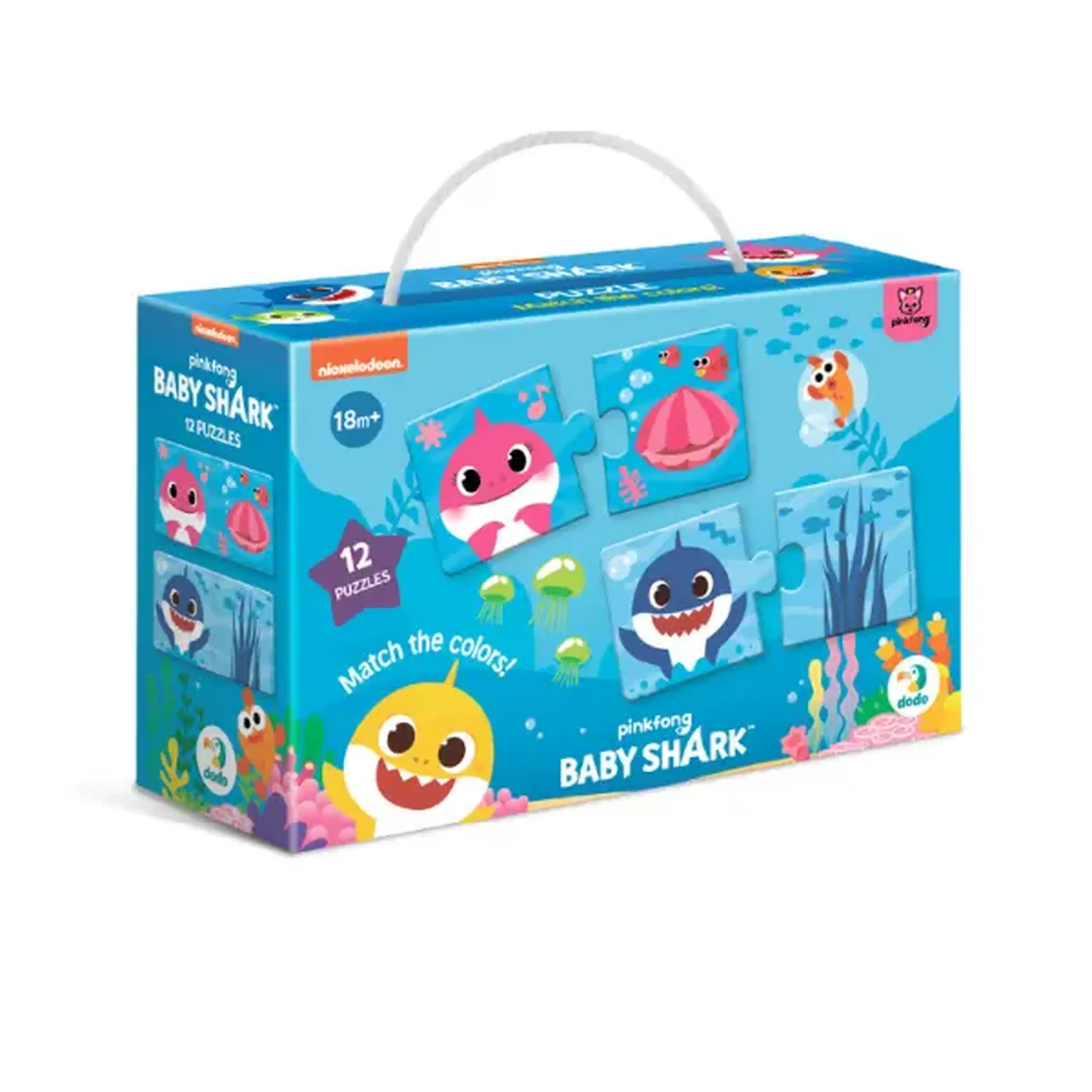 Puzzle "Potrivește culorile", 24 elem., seria Baby Shark
