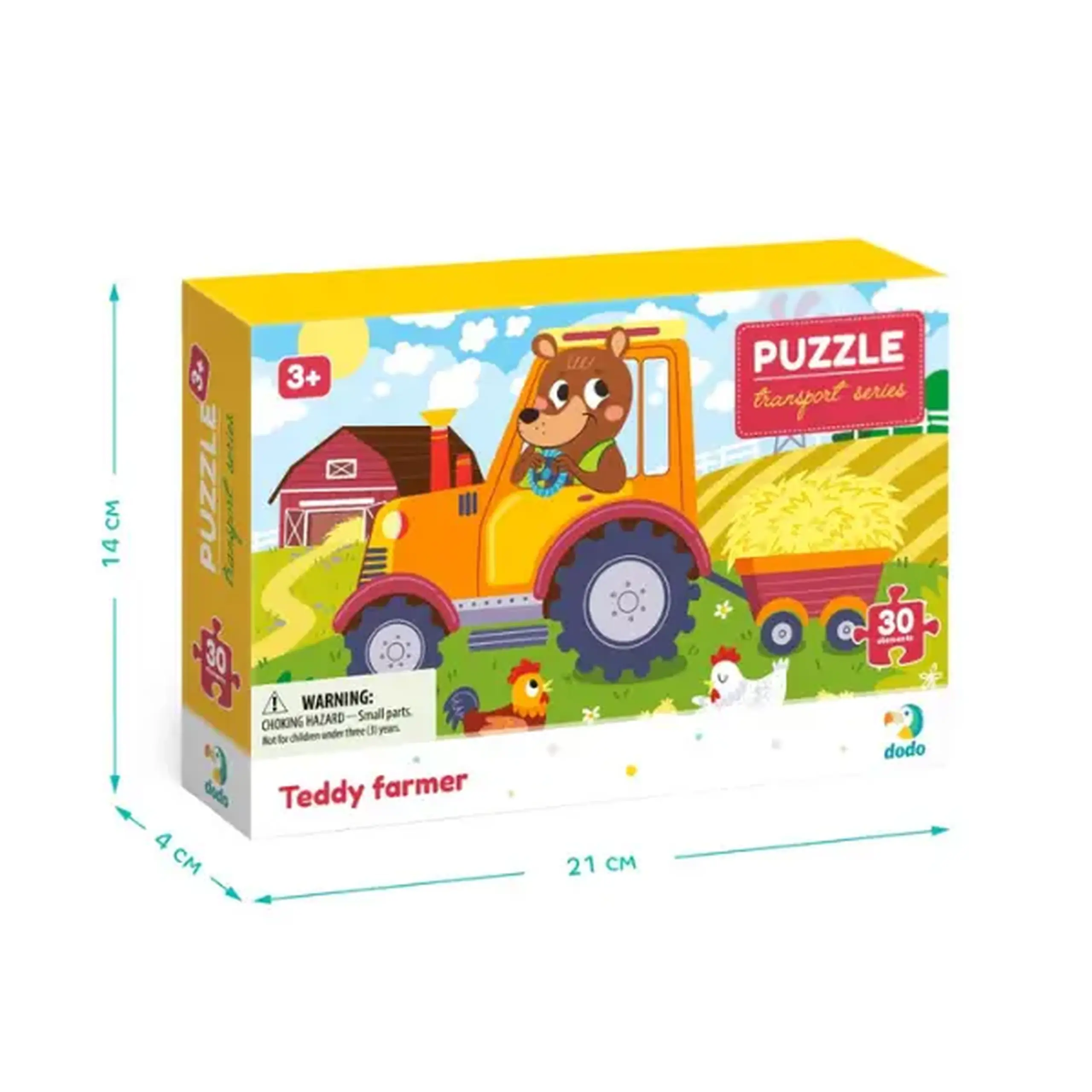 Puzzle "Ursulețul fermier", seria Transport, 30 elem.