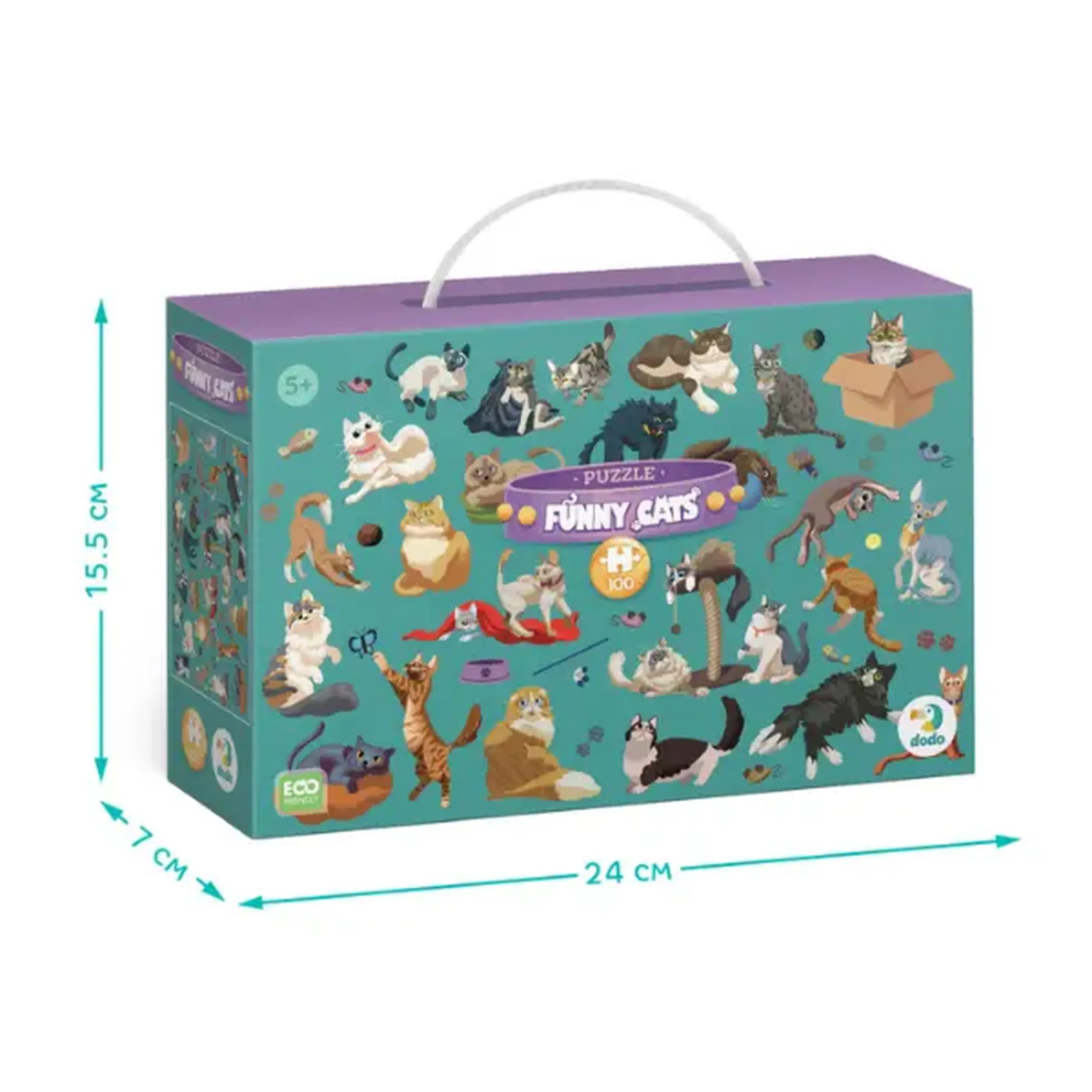 Puzzle "Pisici haioaseă", seria Funny Cats, 100 elem.