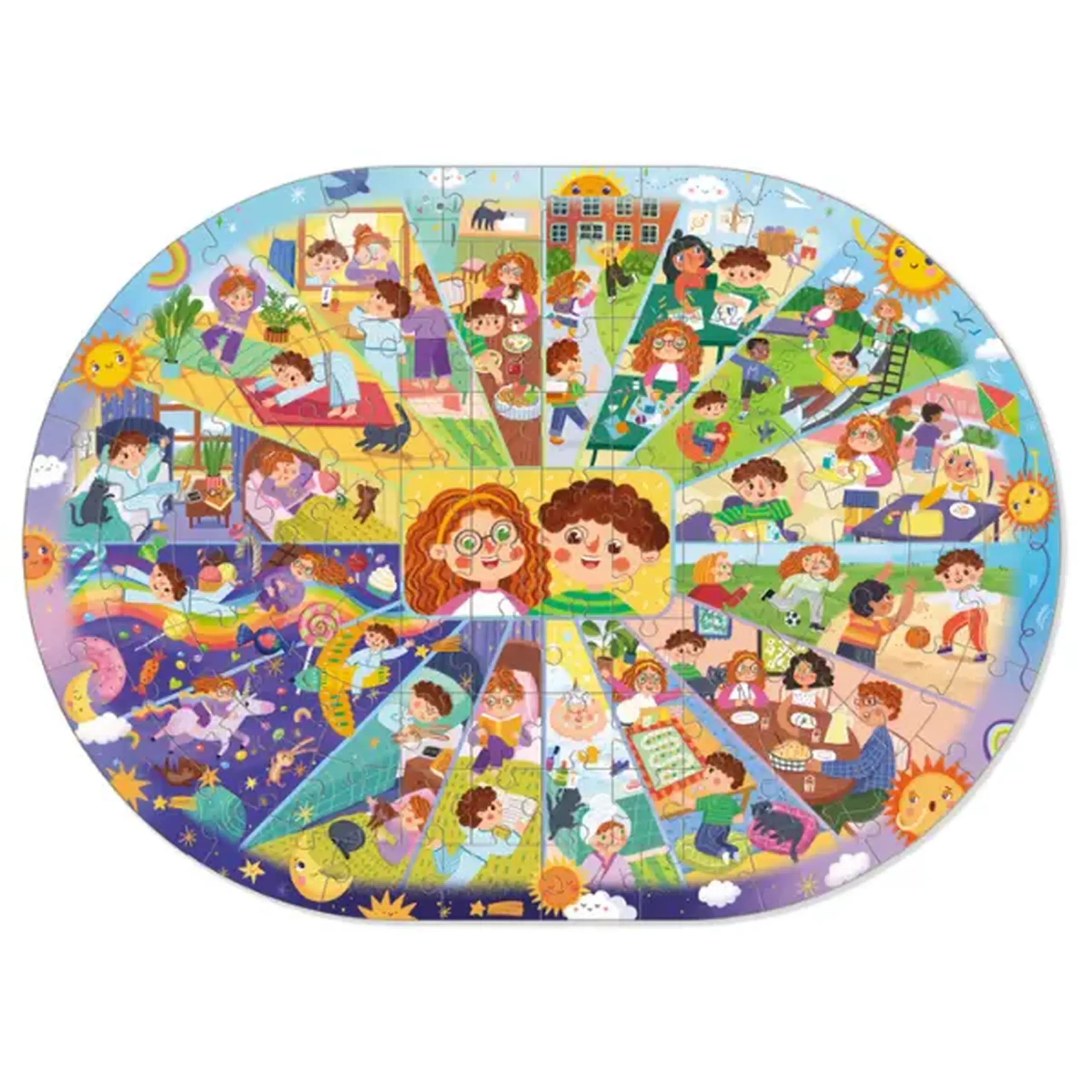 Puzzle "Rutina zilnică", seria Puzzle-uri educative, 100 piese