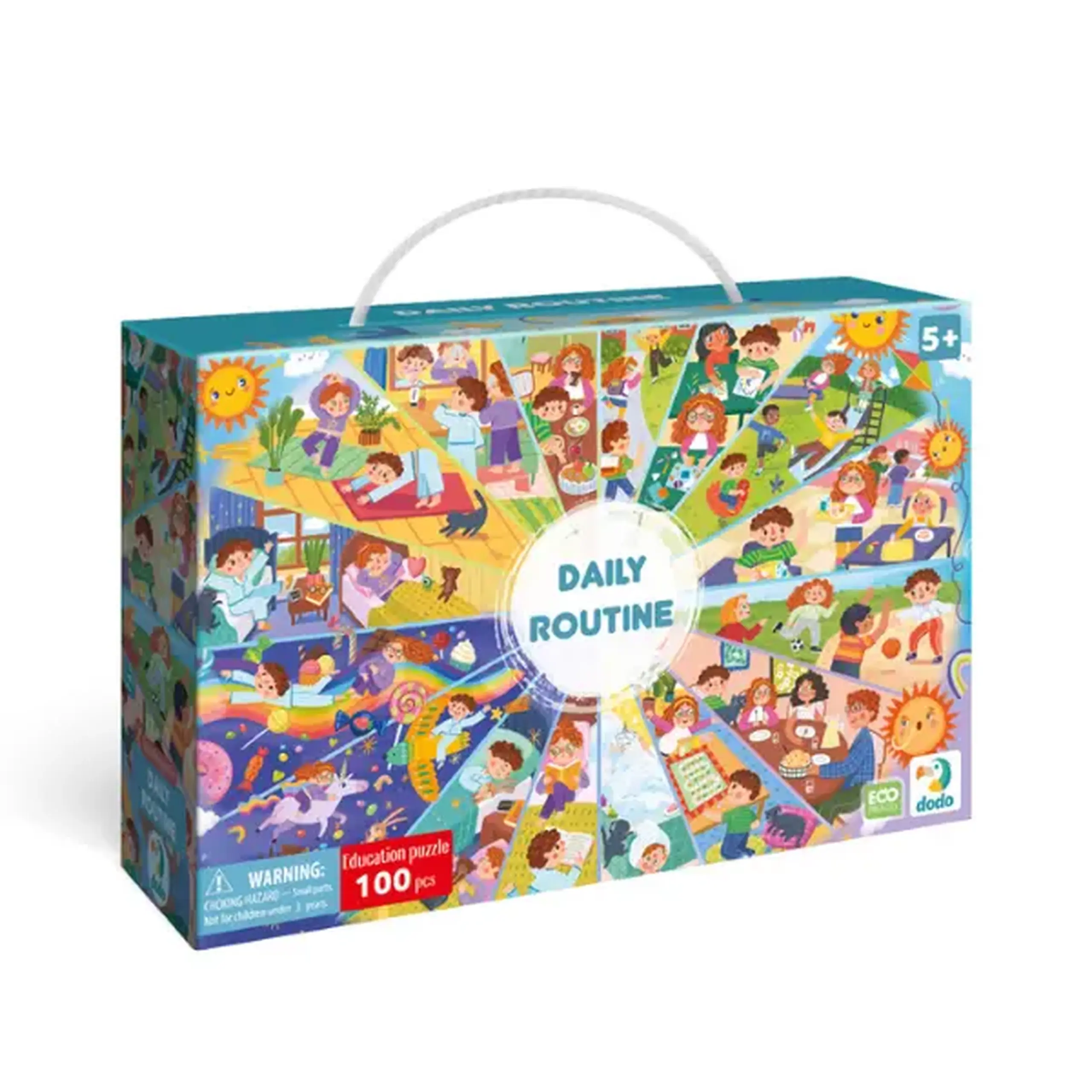 Puzzle "Rutina zilnică", seria Puzzle-uri educative, 100 piese