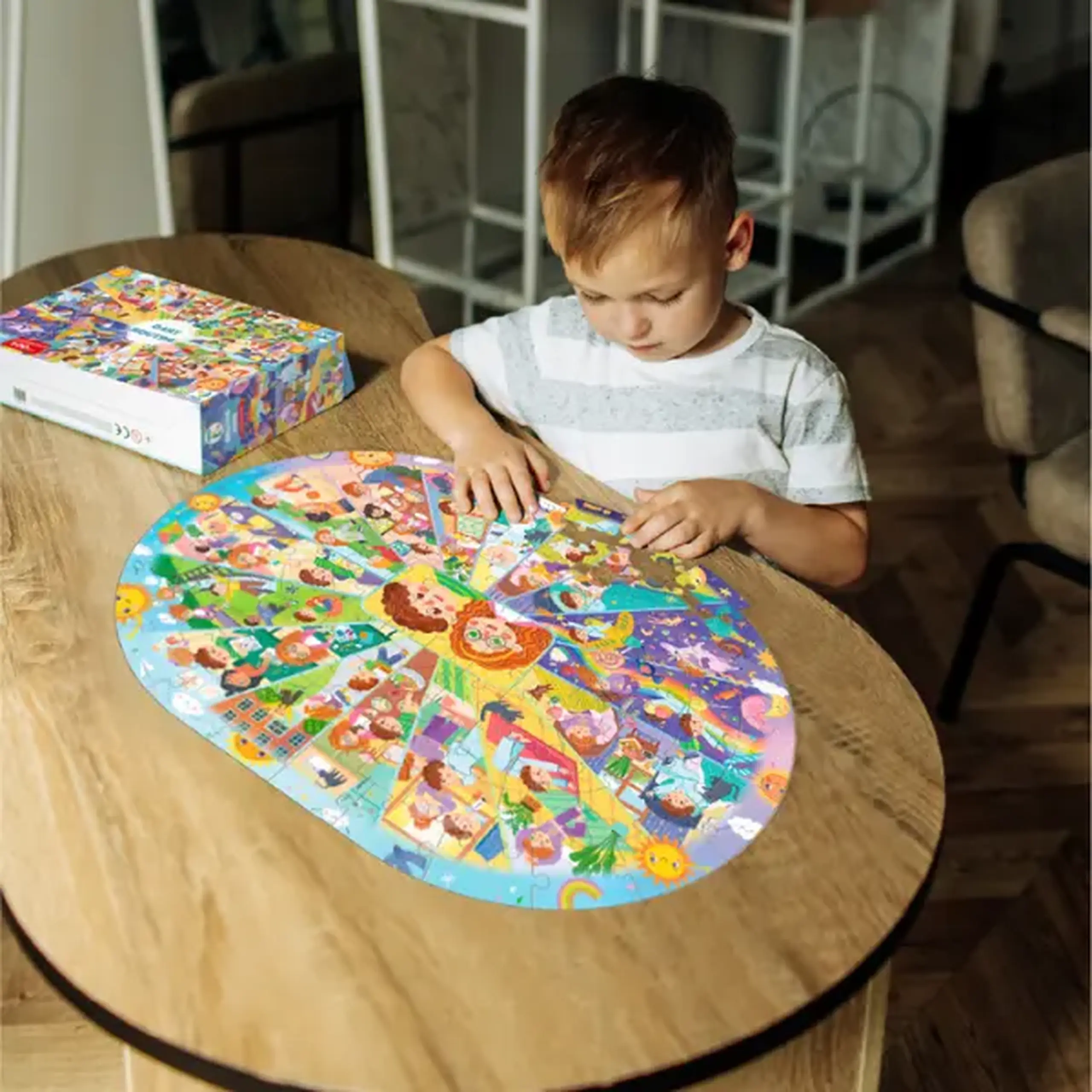 Puzzle "Rutina zilnică", seria Puzzle-uri educative, 100 piese