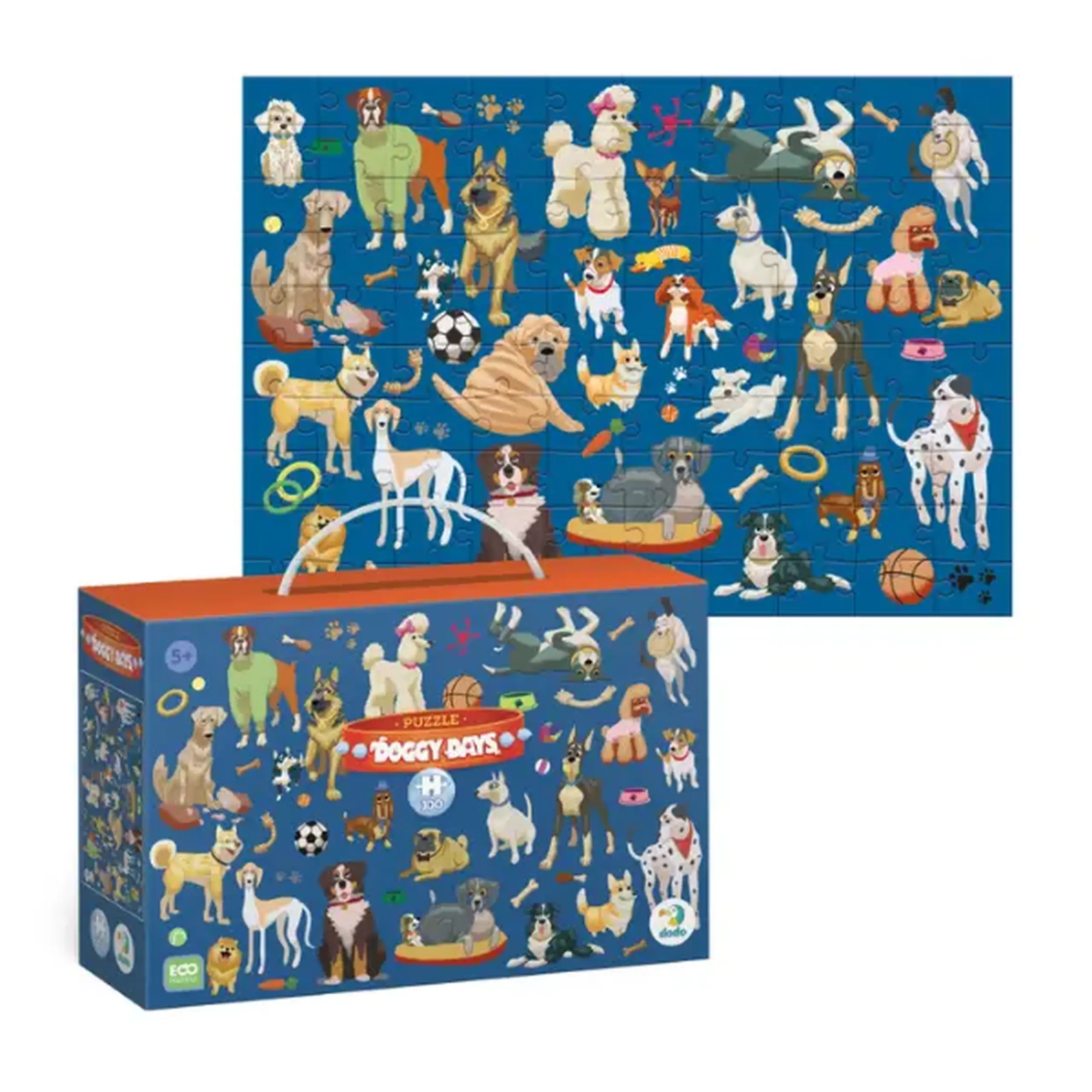 Puzzle "Zilele cățeilor", seria Doggy Days, 100 elem.