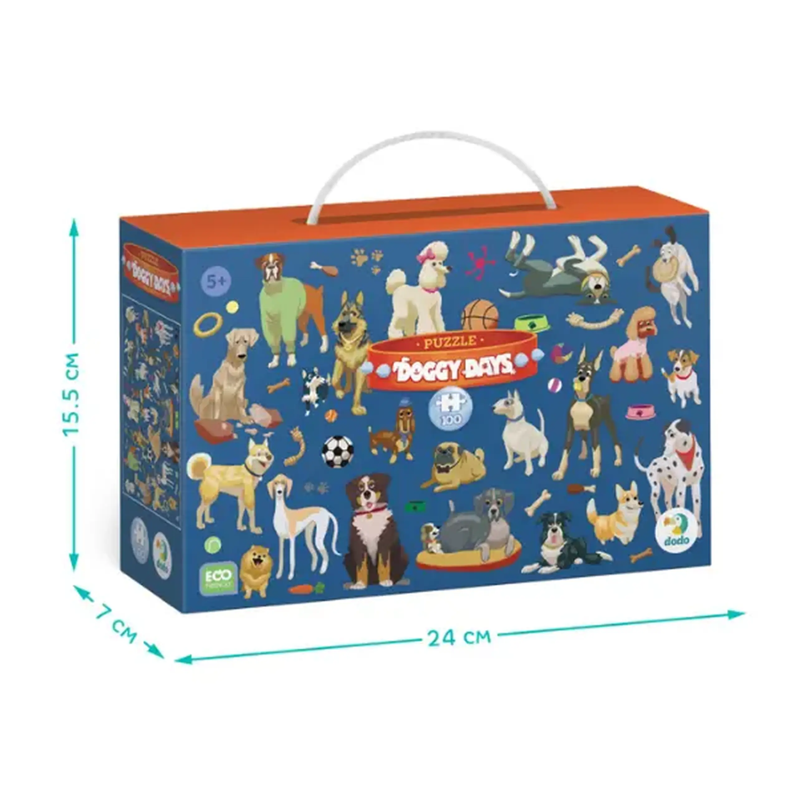 Puzzle "Zilele cățeilor", seria Doggy Days, 100 elem.