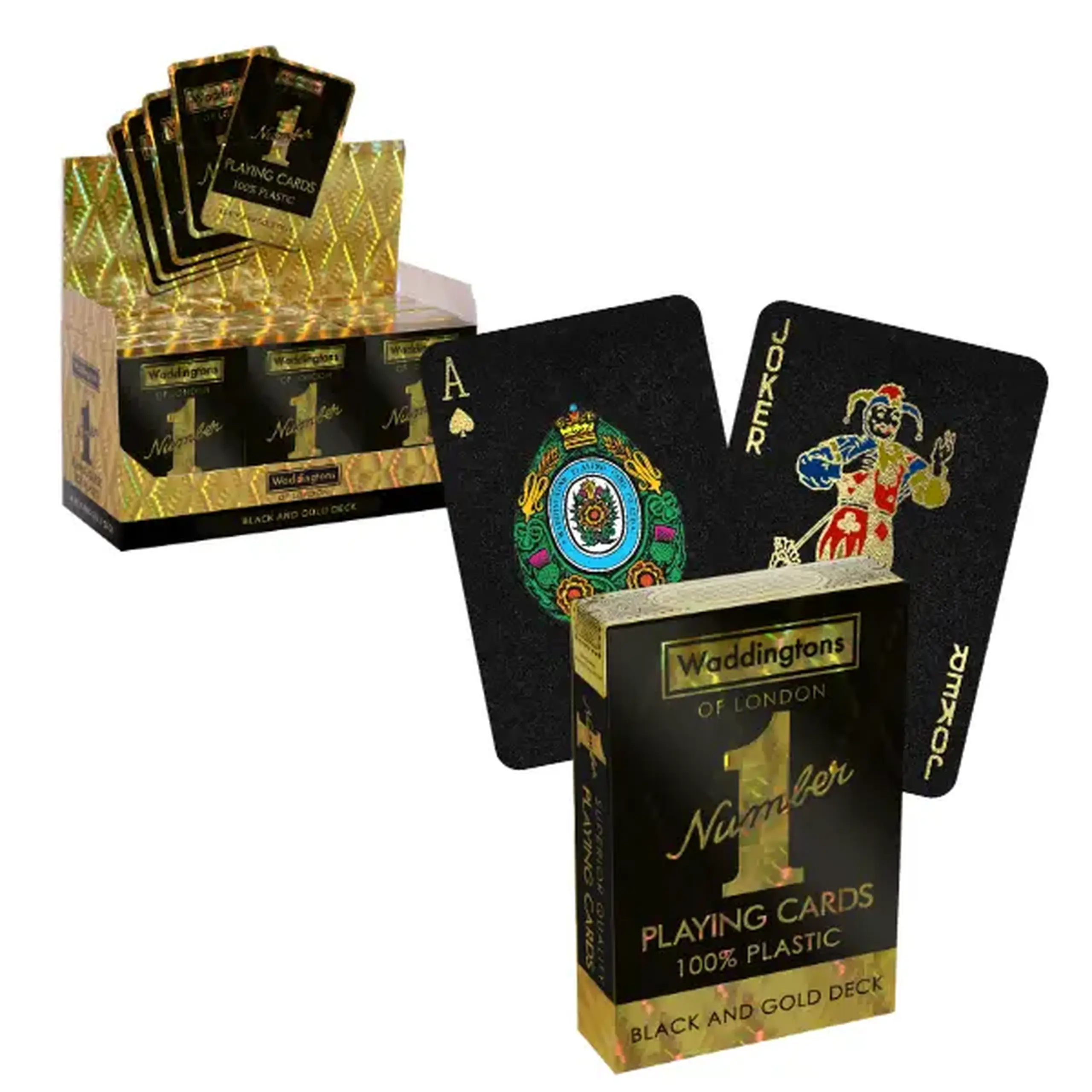 Cărţi de joc Waddingtons No. 1 "Black And Gold Deck"