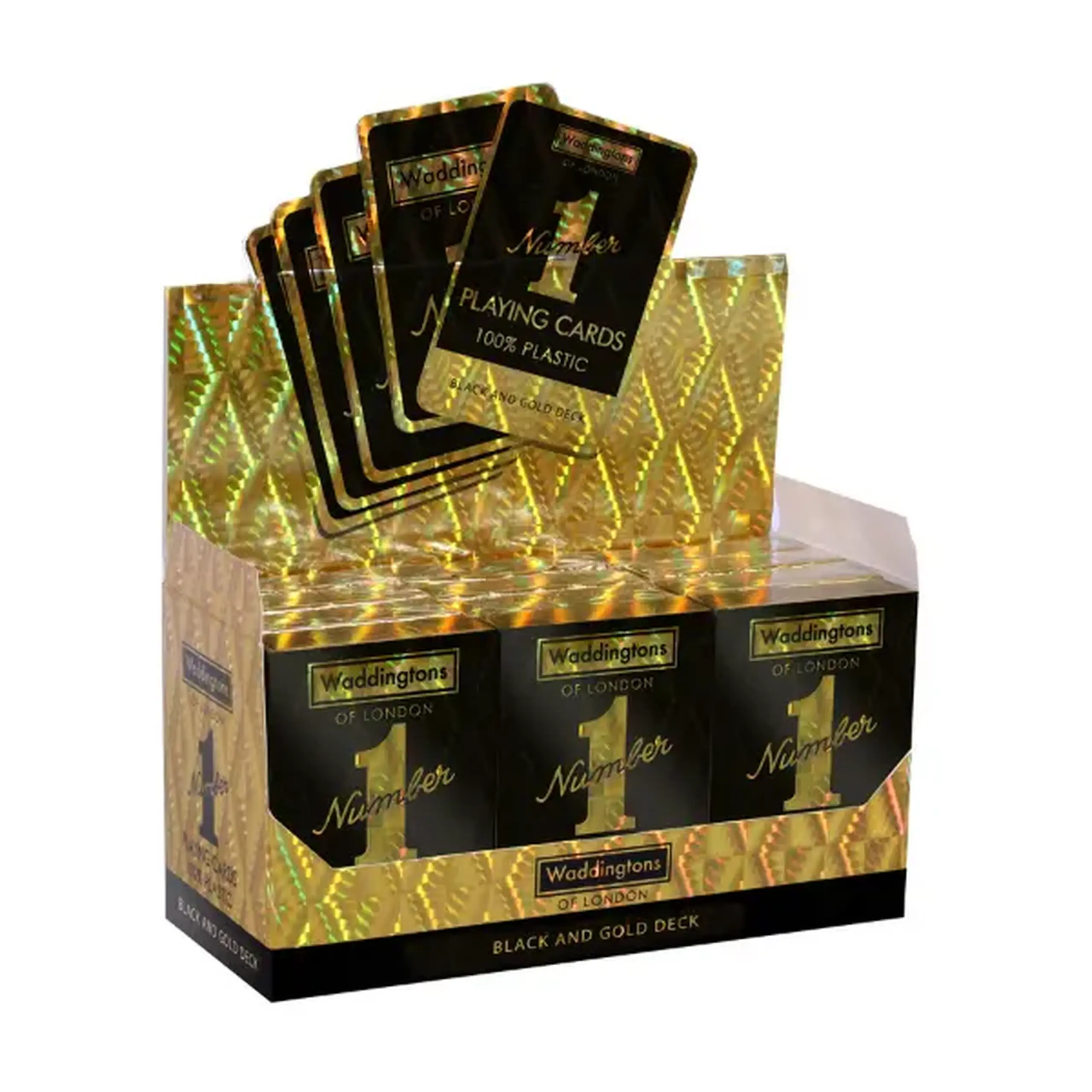 Cărţi de joc Waddingtons No. 1 "Black And Gold Deck"