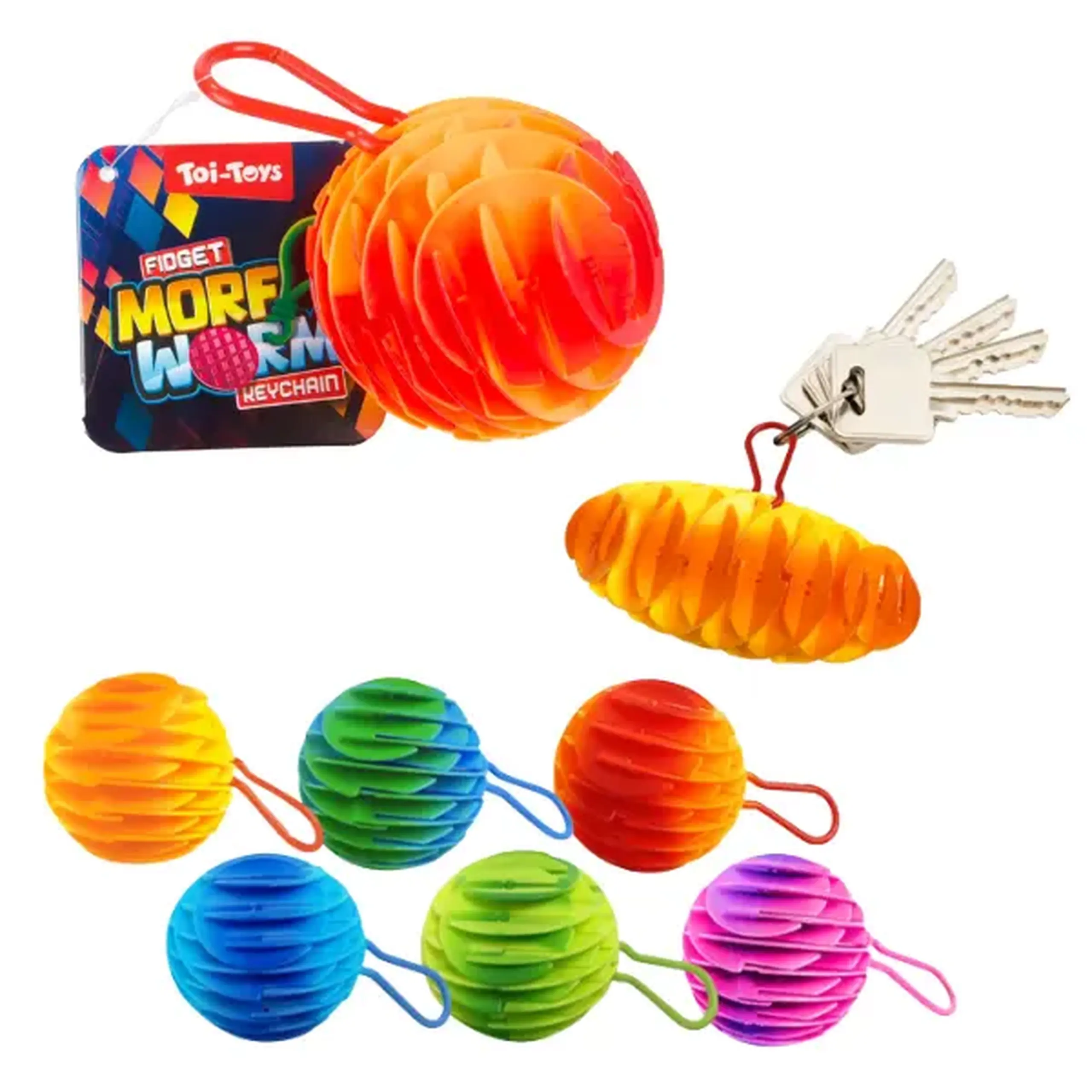 Breloc - antistres "Viermișorul flexibil", 15 cm