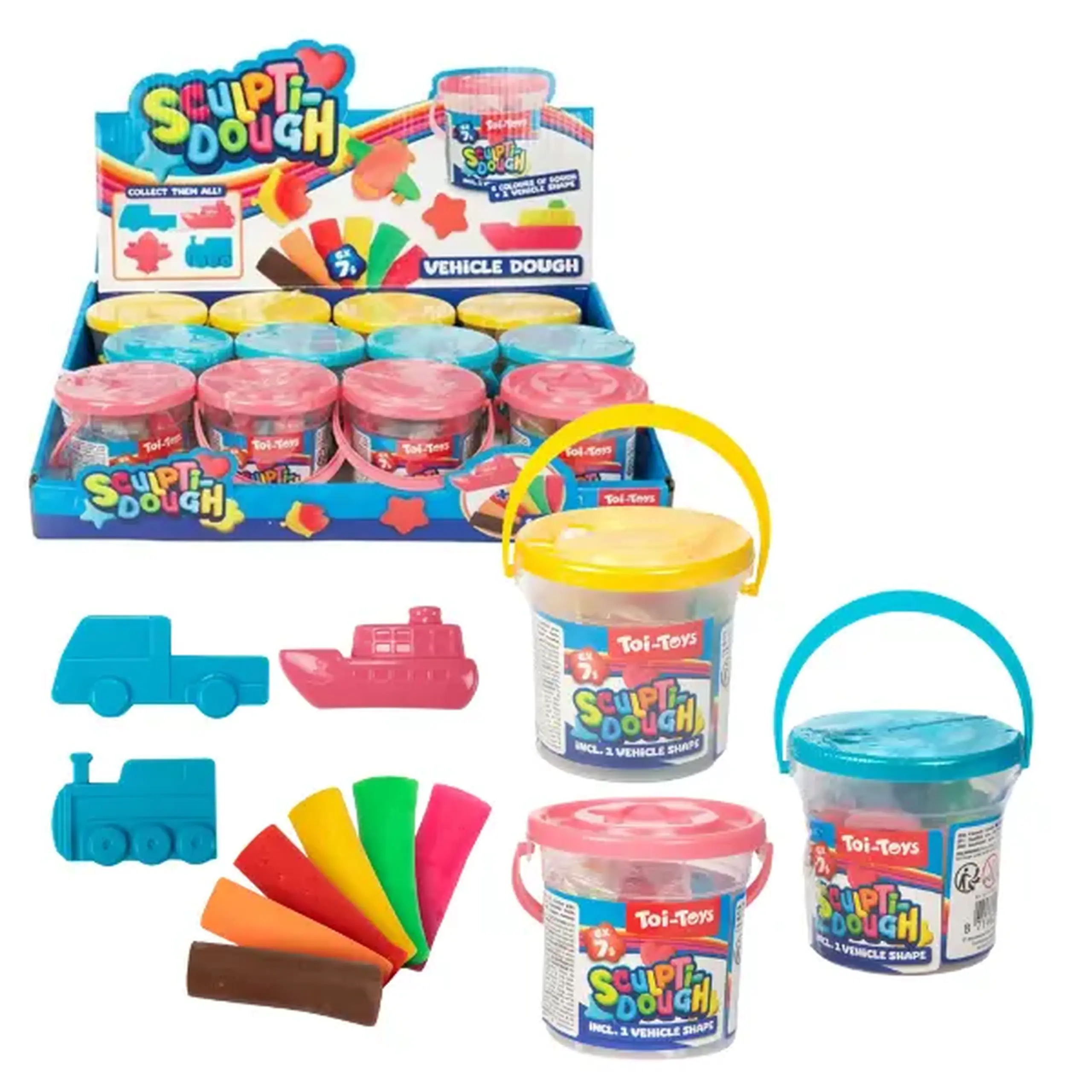 Set de plastilină cu formă, în căldărușă